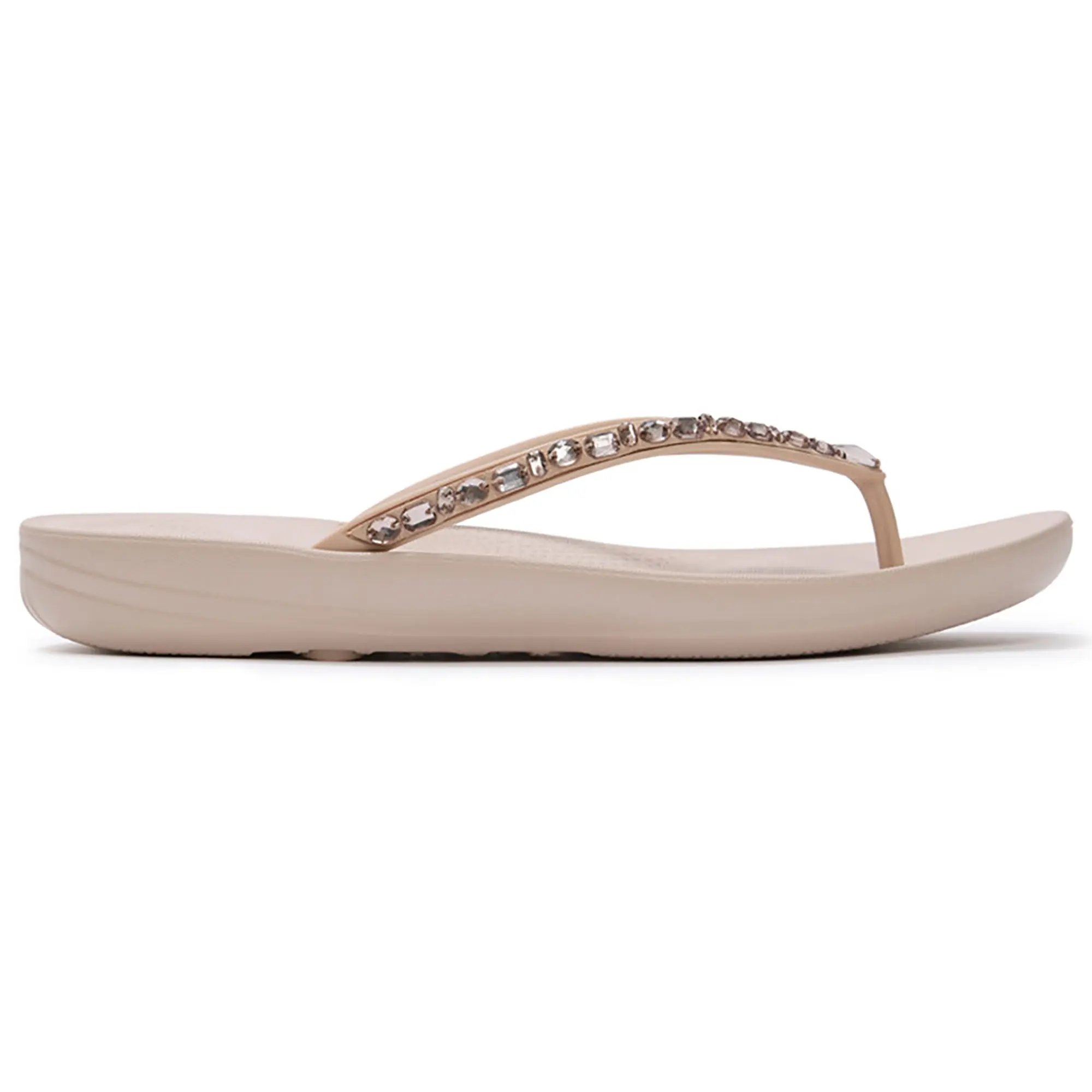 Product image 1 of 7 of FitFlop Women's IQUSHION Ergonomic Multi-Crystal Flip-Flops - All Nude Rose