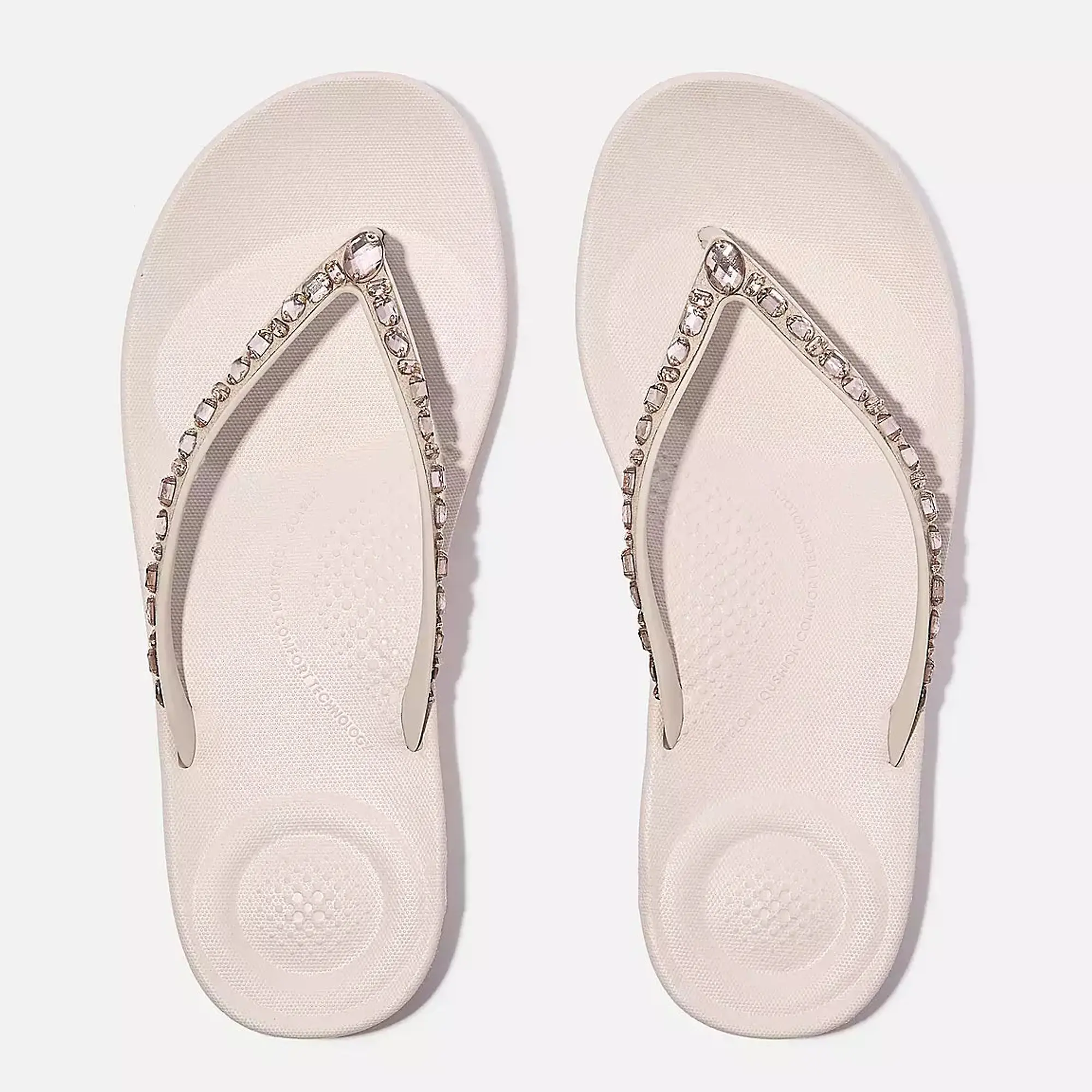 Product image 4 of 5 of FitFlop Women's IQUSHION Multi-Crystal Ergonomic Flip-Flops - Nude Rose