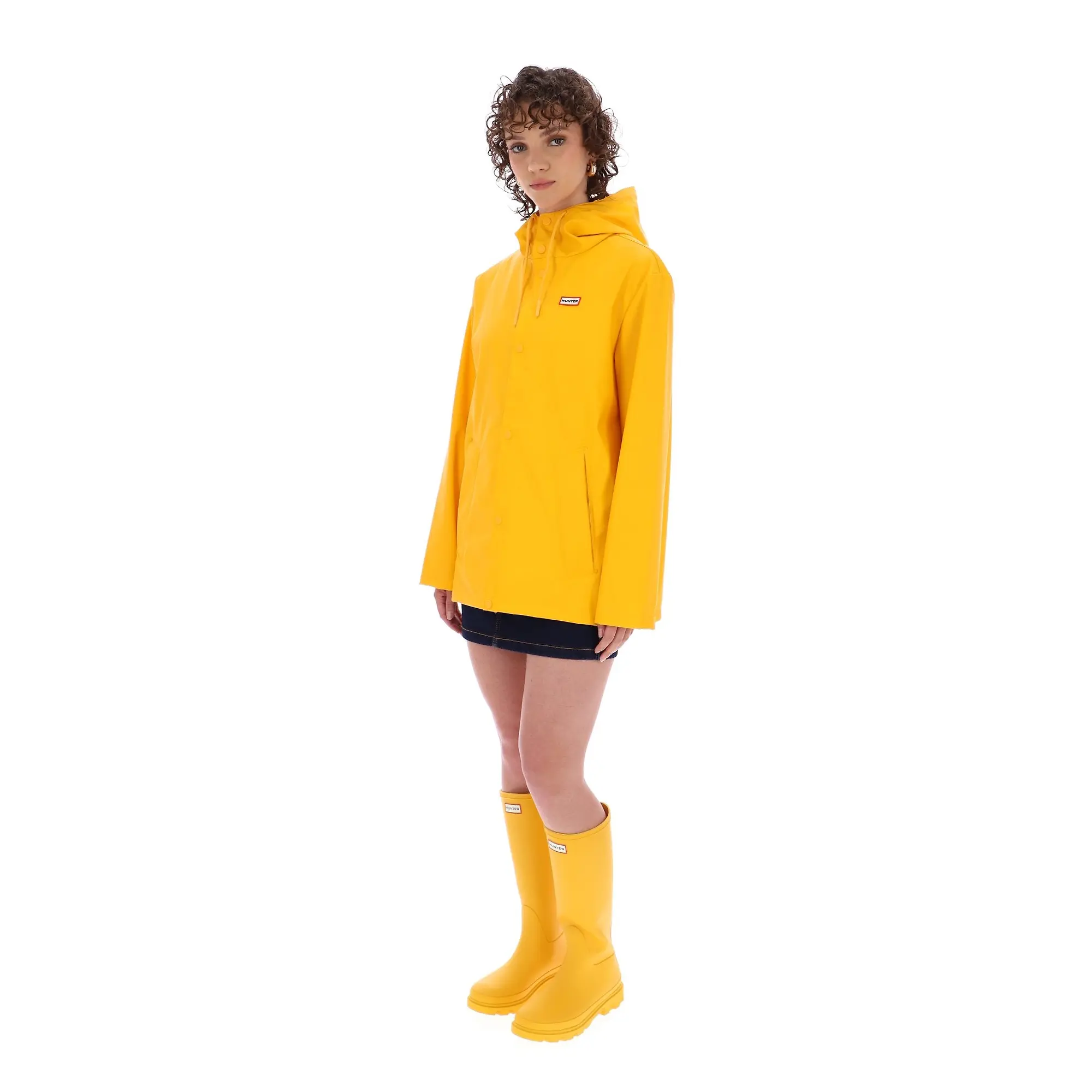 Product image 6 of 12 of Hunter Unisex Downpour Izzy Pu Hooded Jacket - Gold Fusion