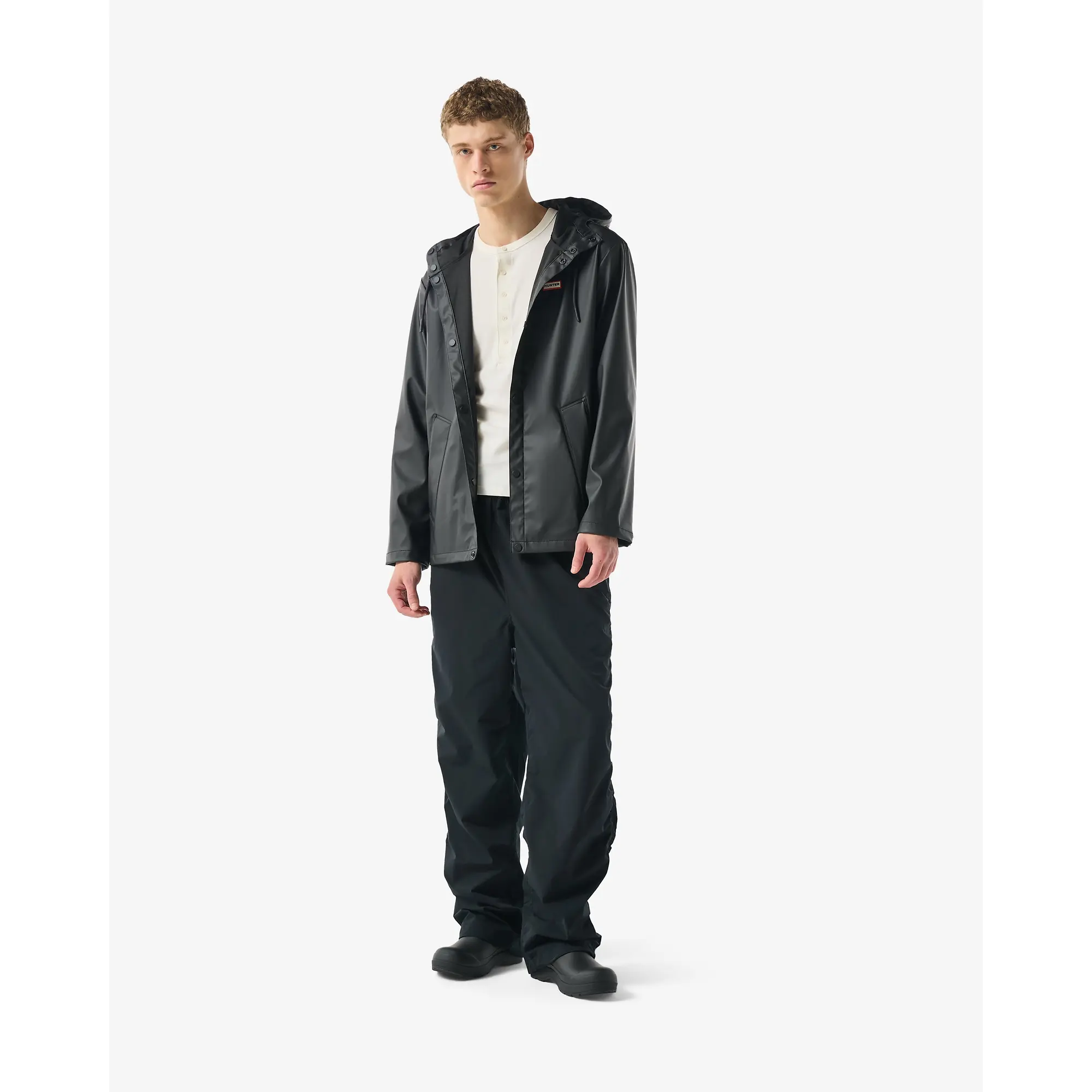Product image 5 of 16 of Hunter Unisex Downpour Izzy Pu Hooded Jacket - Black