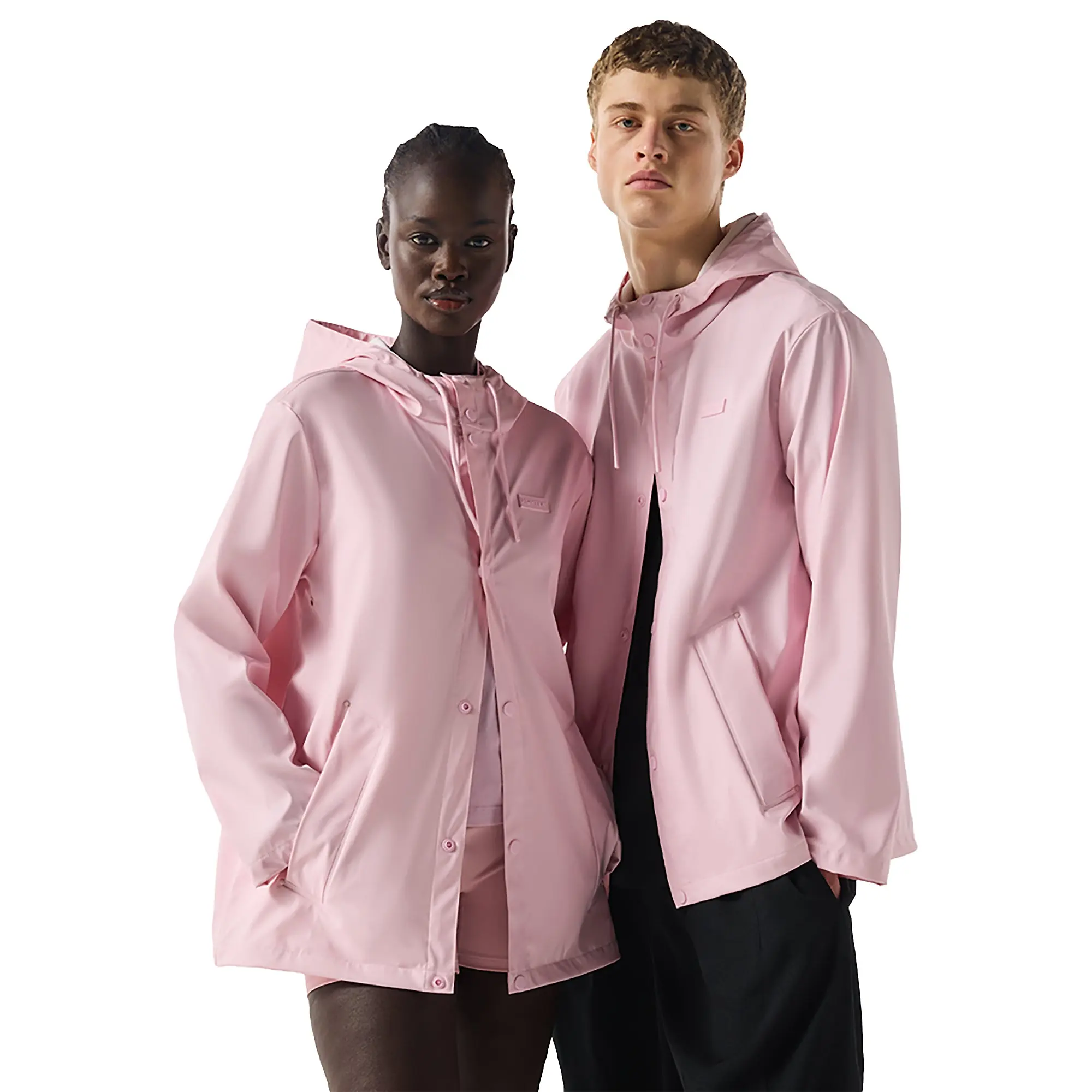 Product image 1 of 14 of Hunter Unisex Downpour Izzy Pu Hooded Jacket - Parfait Pink