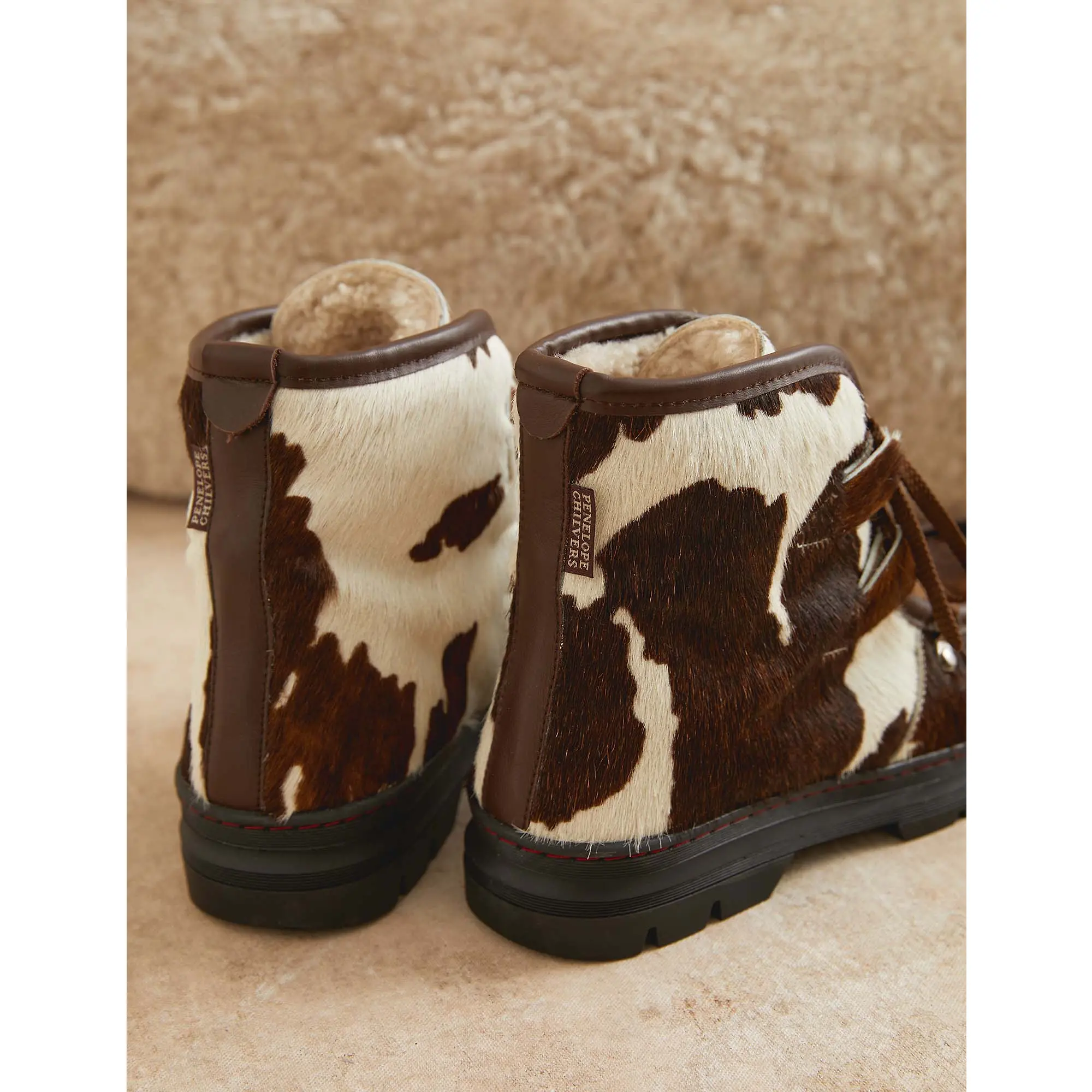 Product image 8 of 11 of Penelope Chilvers Women's Incredible Friesian Shearling-Lined Boots - Brown/White