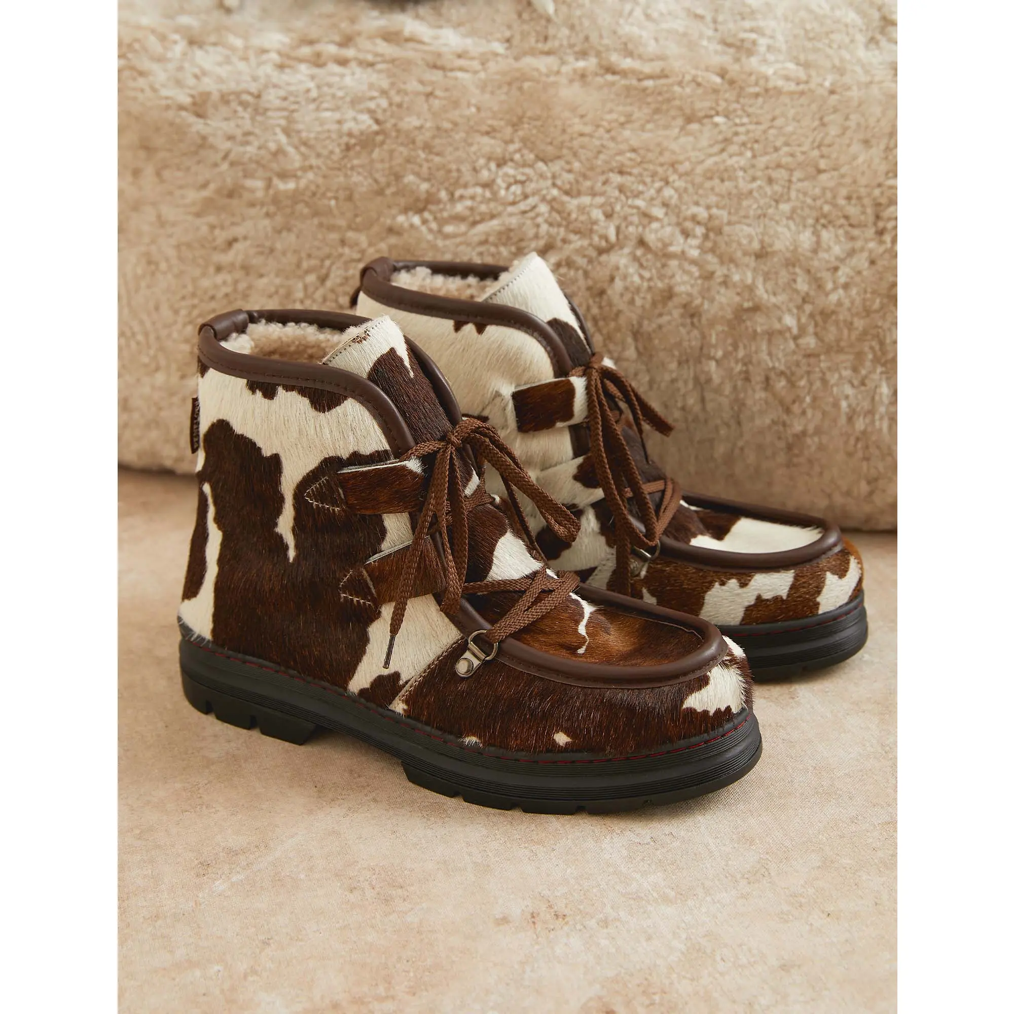 Product image 7 of 11 of Penelope Chilvers Women's Incredible Friesian Shearling-Lined Boots - Brown/White