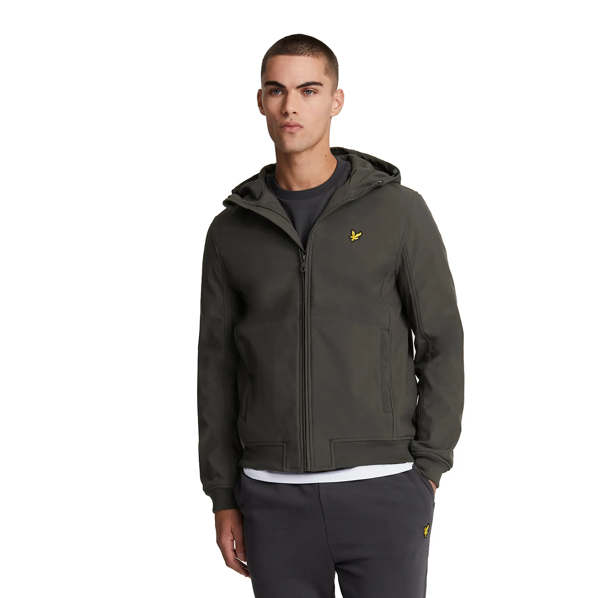 Product image 1 of 5 of Lyle & Scott Men's Fleece Back Softshell Jacket - Gunmetal