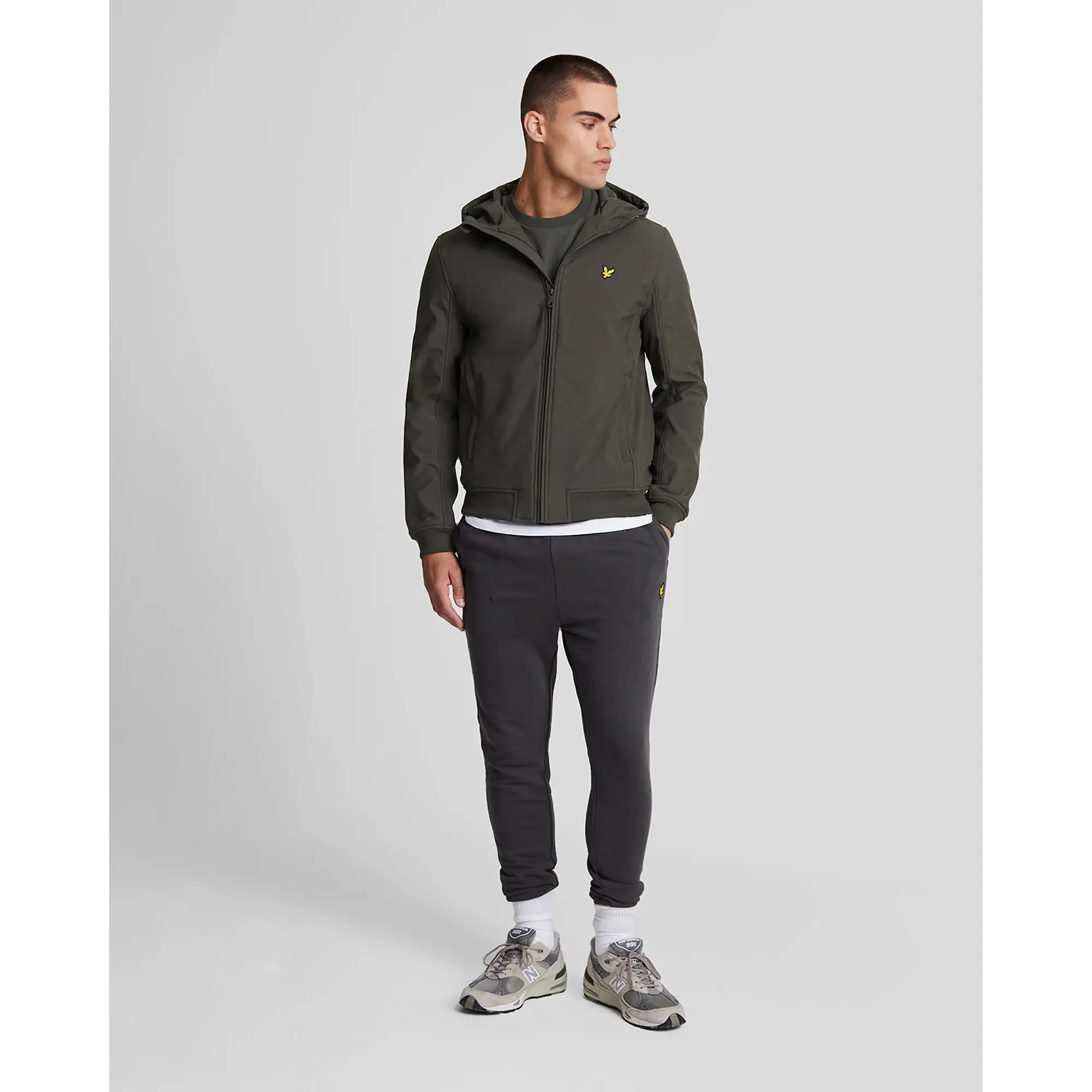 Product image 3 of 5 of Lyle & Scott Men's Fleece Back Softshell Jacket - Gunmetal
