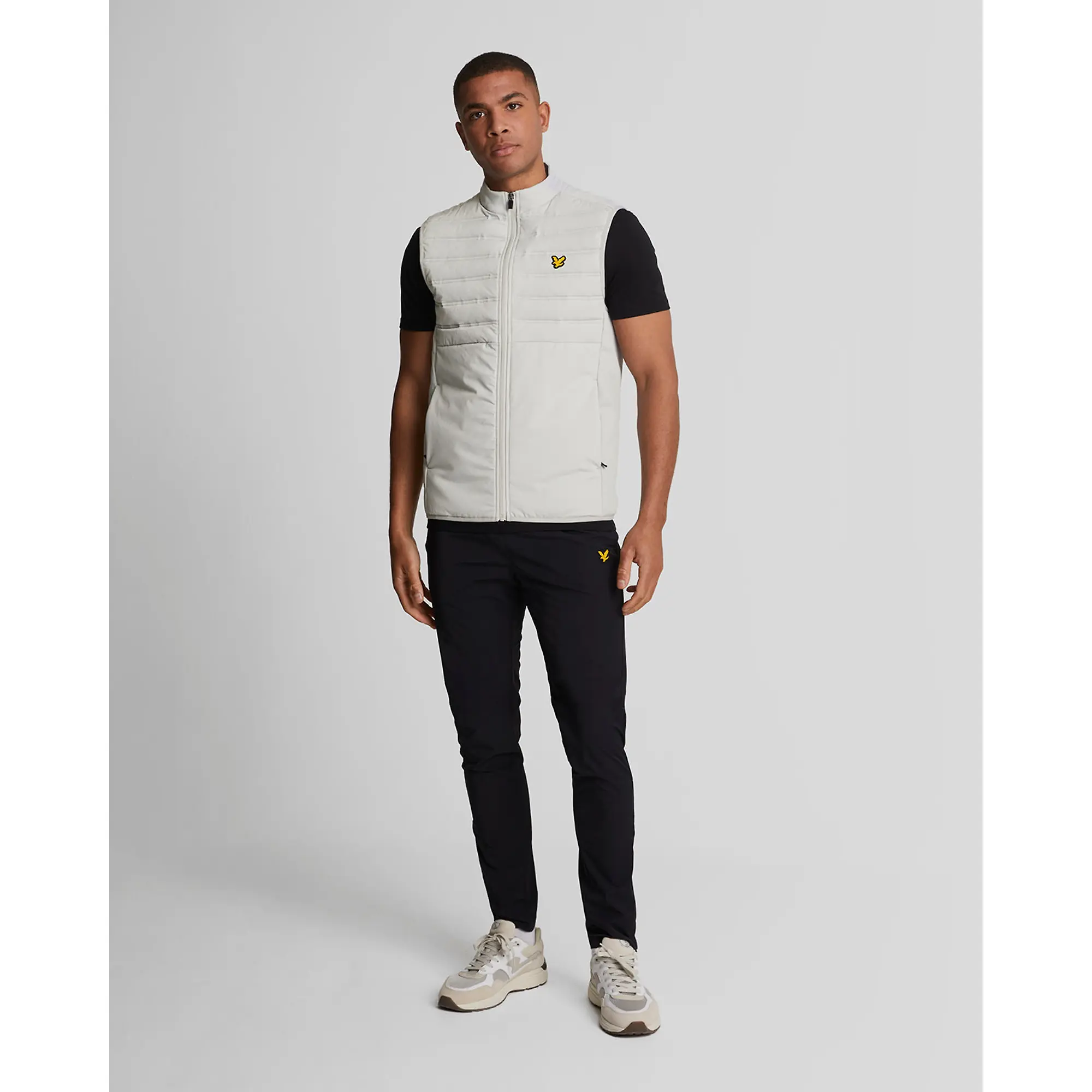 Product image 3 of 5 of Lyle & Scott Men's Sports Hybrid Double Baffle Gilet - Pebble