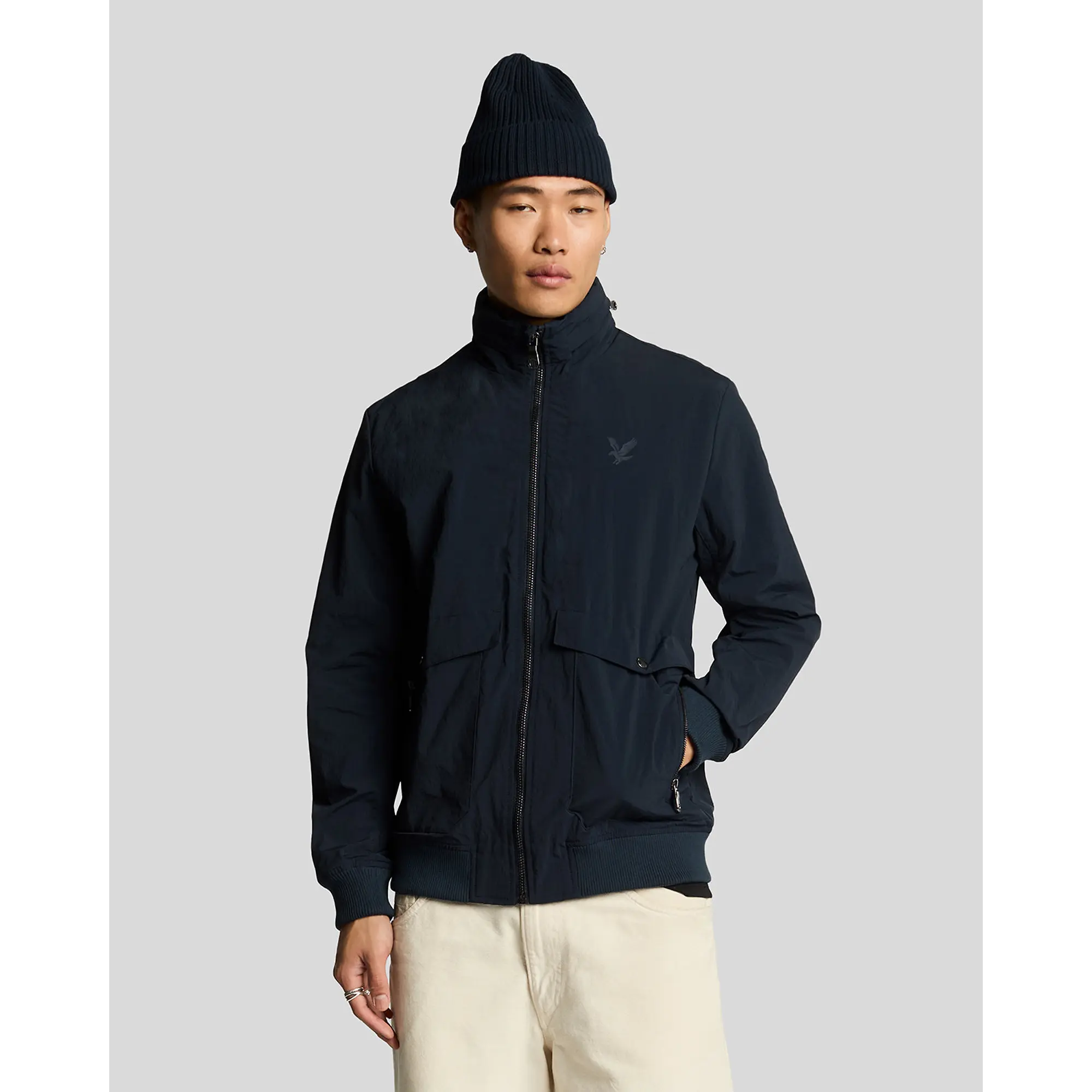 Product image 2 of 6 of Lyle & Scott Men's Crinkle Nylon Pocket Jacket - Dark Navy