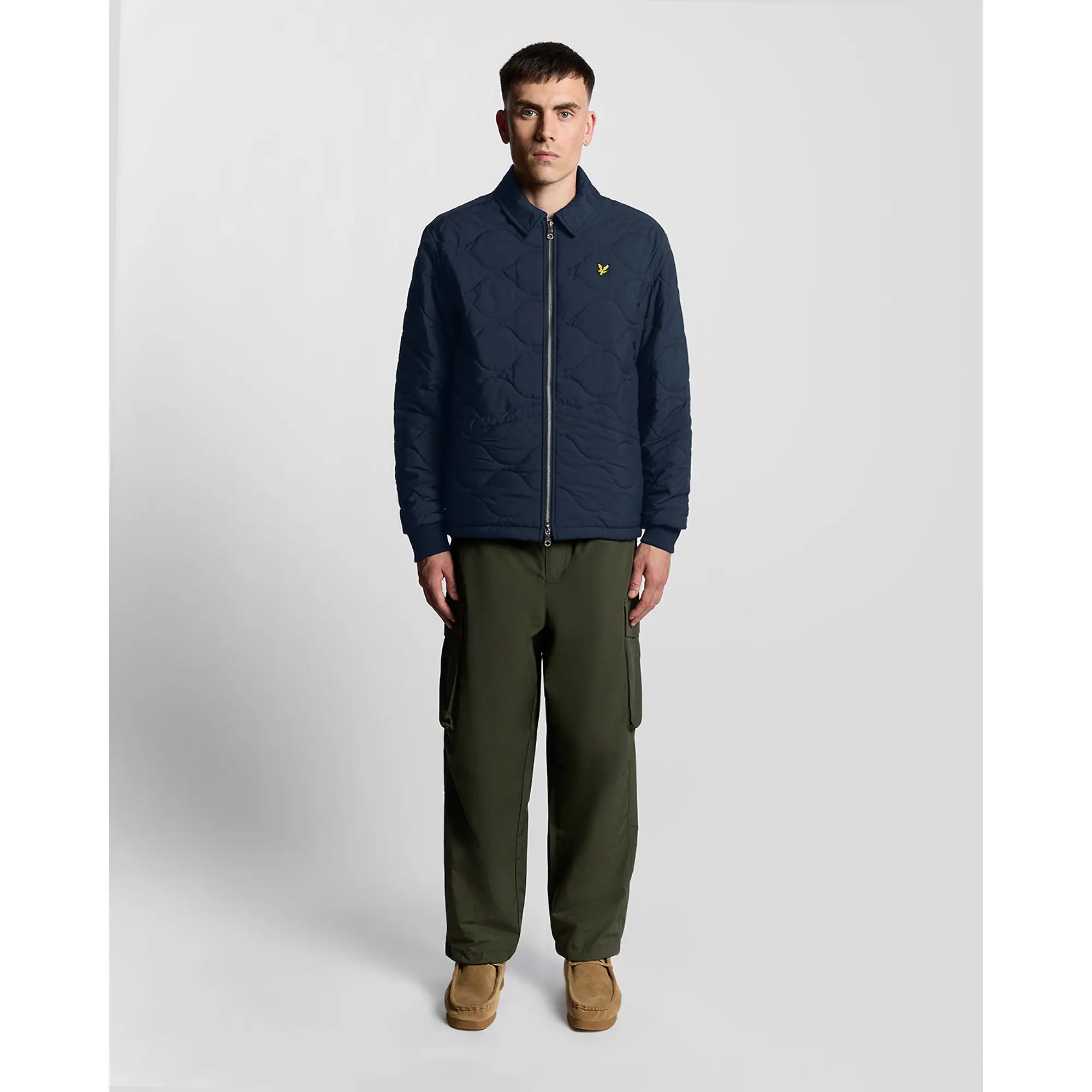 Product image 3 of 6 of Lyle & Scott Men's Water Resistant Ripstop Quilted Jacket - Dark Navy