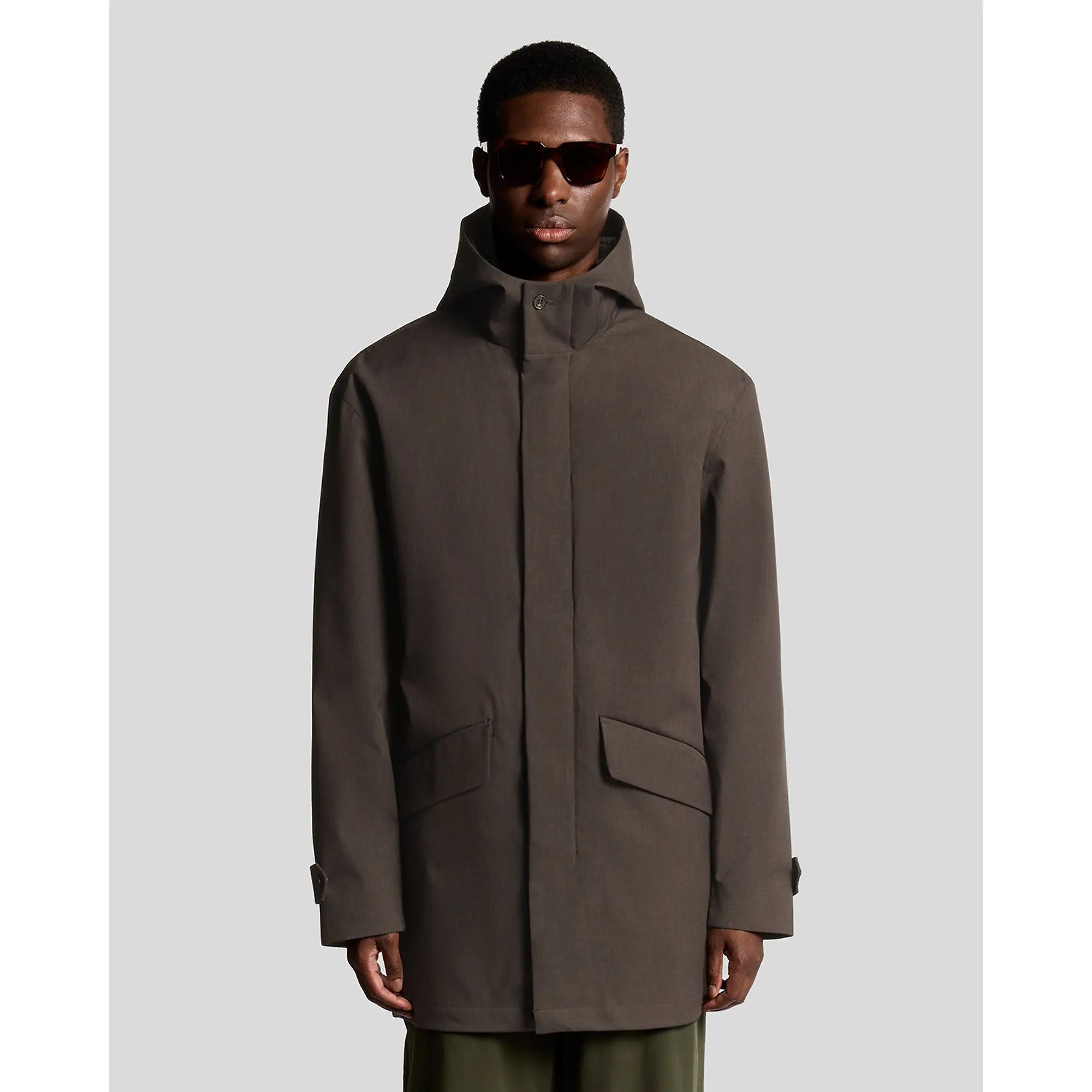 Product image 2 of 7 of Lyle & Scott Men's Waterproof Mac Raincoat - Charcoal Marl