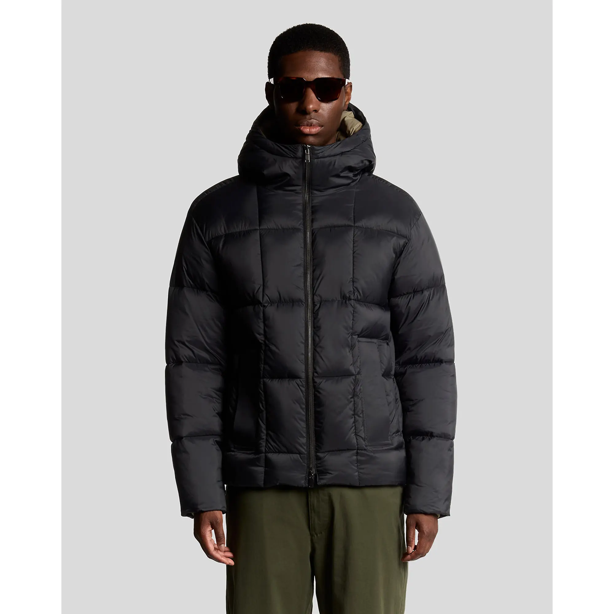 Product image 2 of 7 of Lyle & Scott Men's Square Cocoon Puffer Jacket - Lacquer