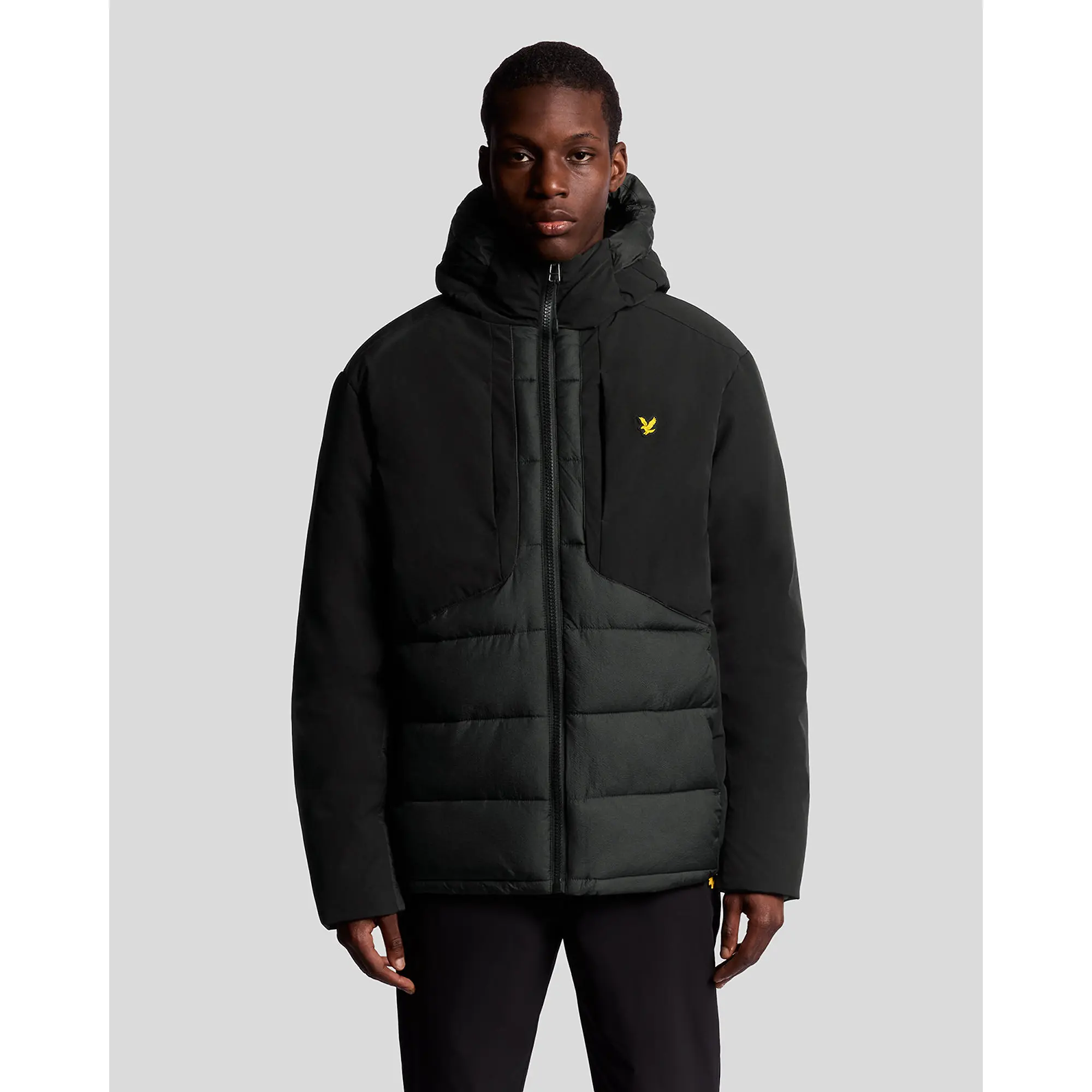 Product image 2 of 7 of Lyle & Scott Men's Sports Hybrid Puffer Jacket - Jet Black