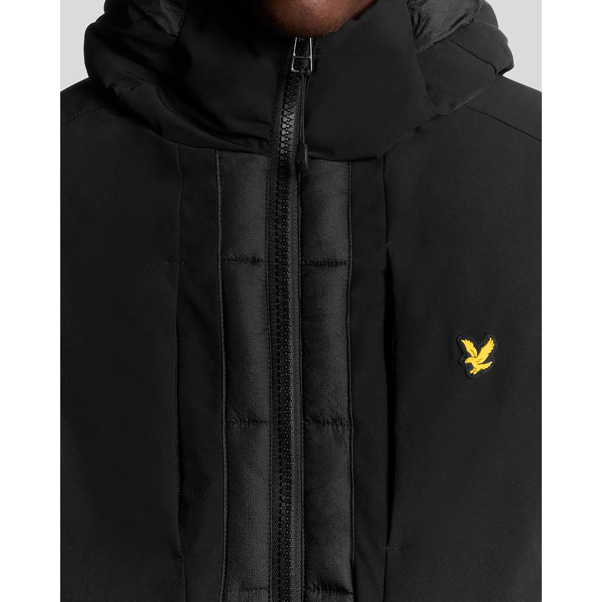Product image 4 of 7 of Lyle & Scott Men's Sports Hybrid Puffer Jacket - Jet Black