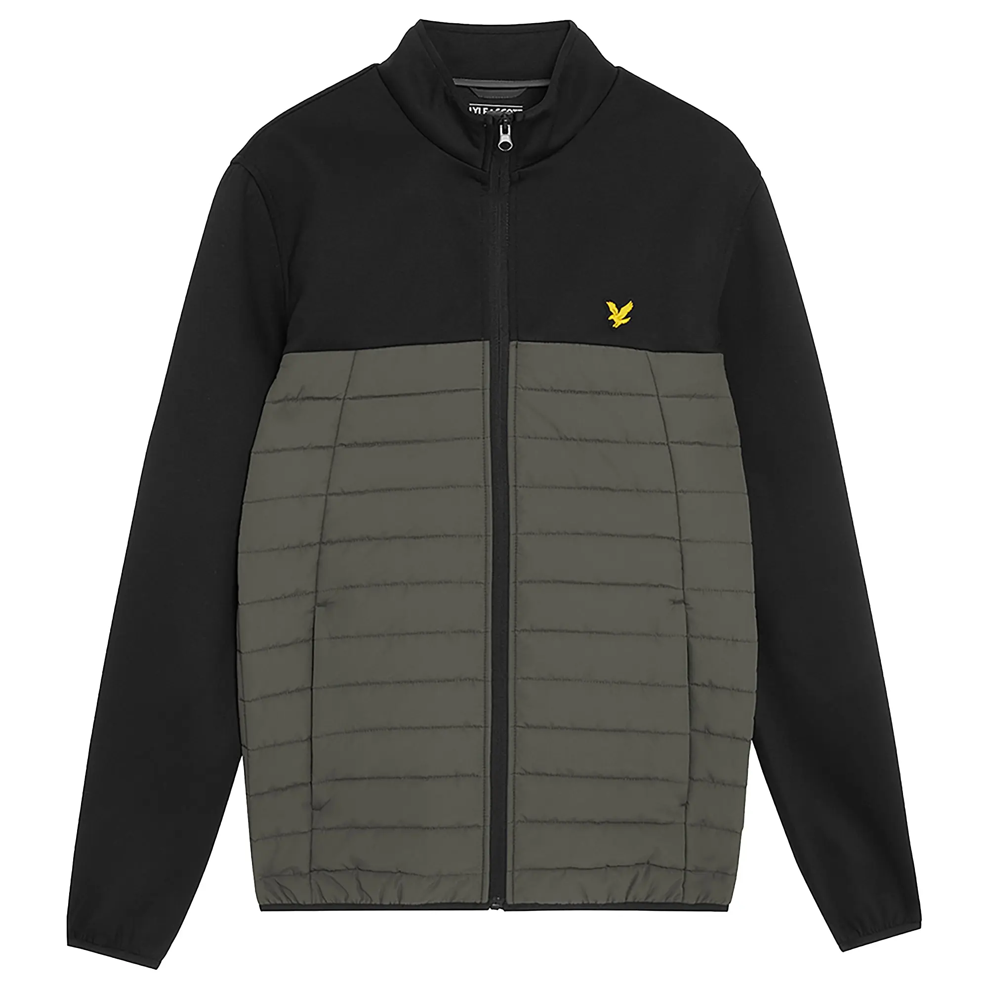 Product image 1 of 7 of Lyle & Scott Men's Sports Hybrid Fleece Jacket - Jet Black/ Granite