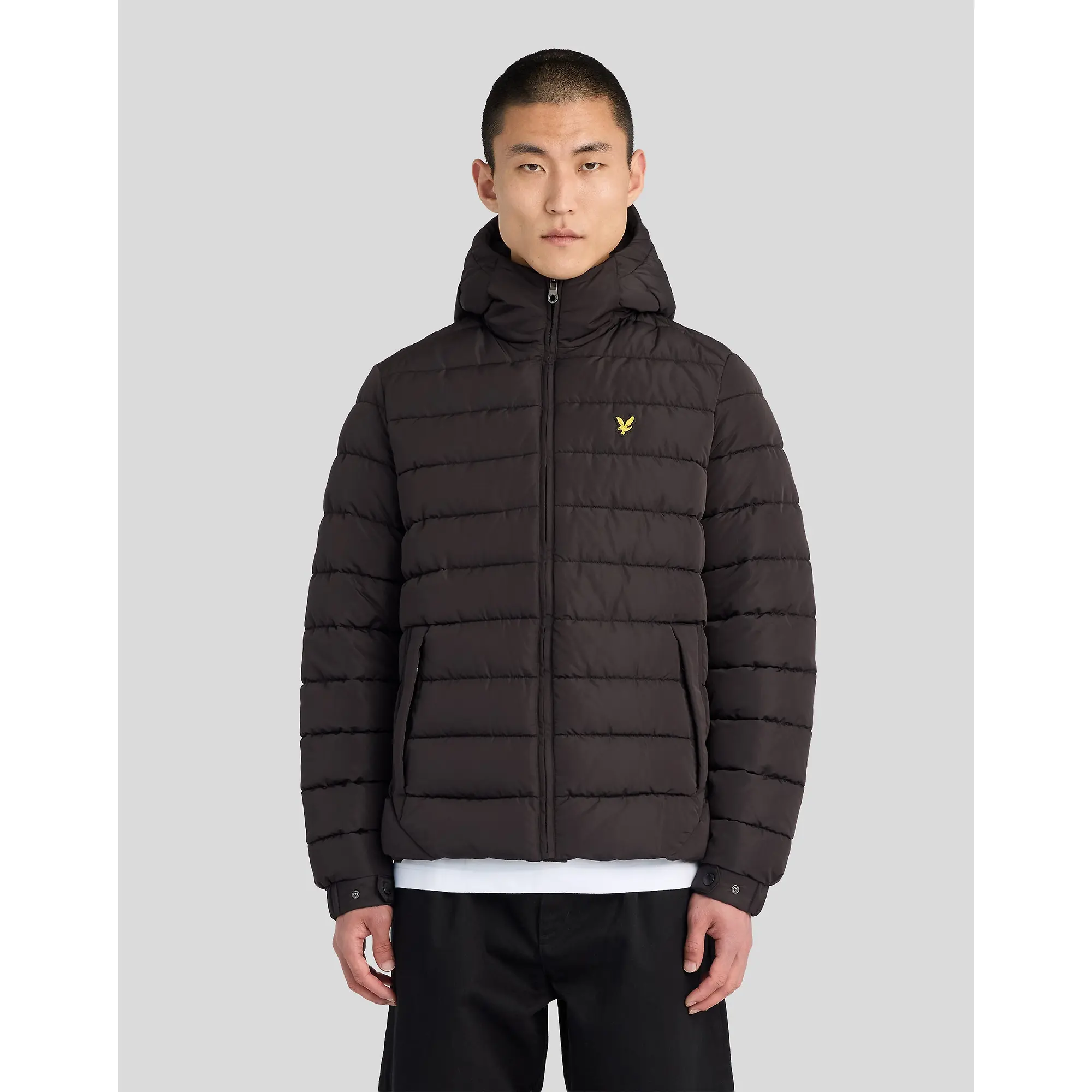 Product image 2 of 6 of Lyle & Scott Men's Hooded Quilted Jacket - Jet Black