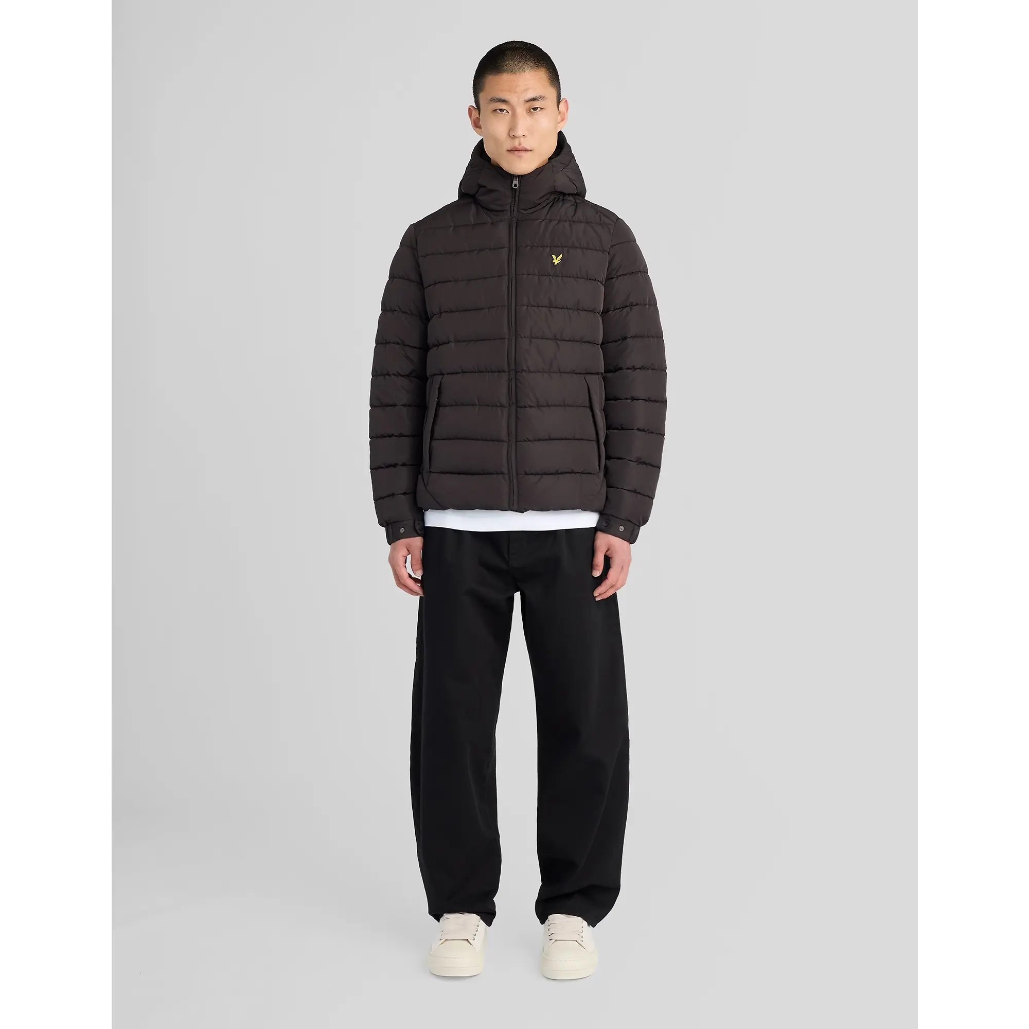 Product image 3 of 6 of Lyle & Scott Men's Hooded Quilted Jacket - Jet Black