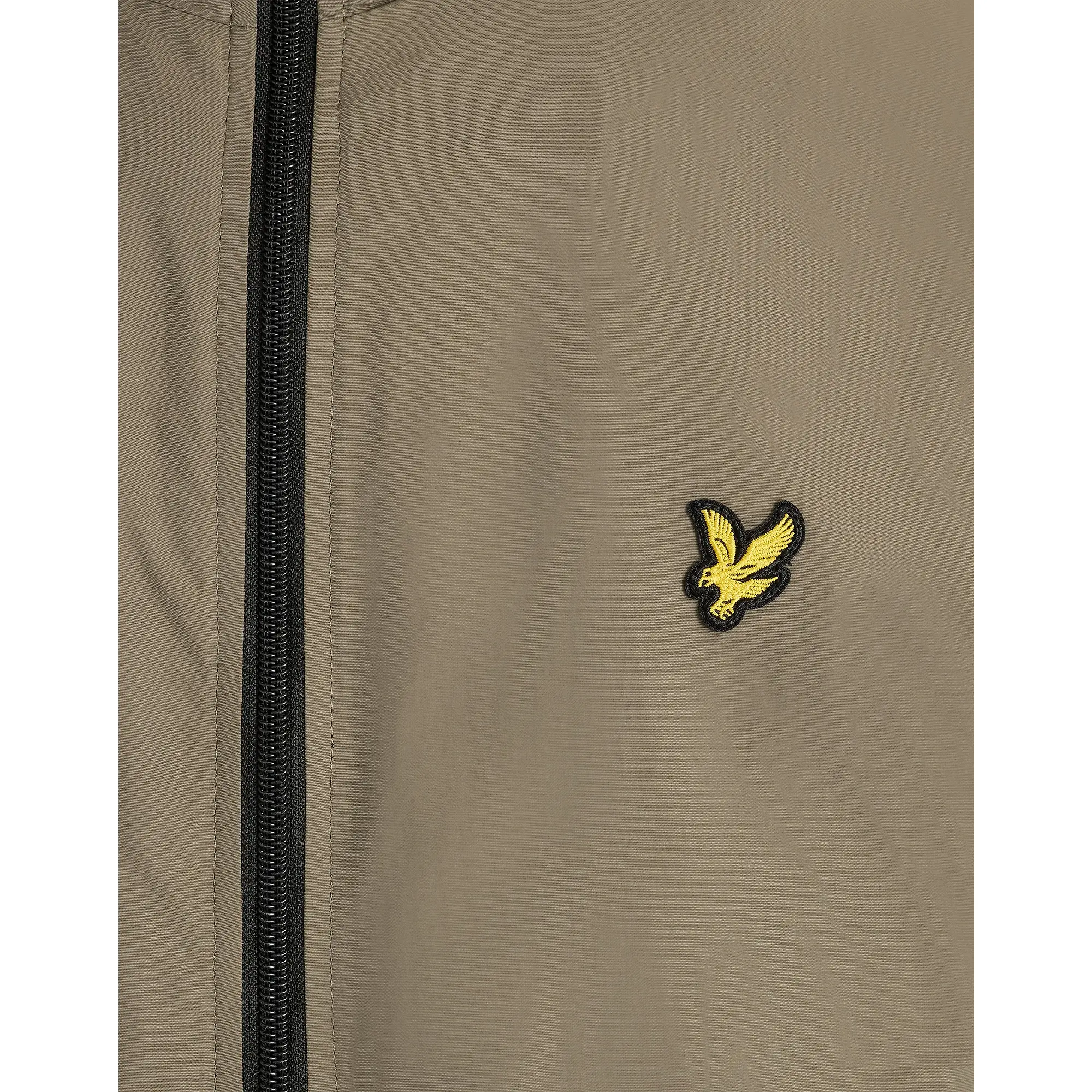 Product image 6 of 6 of Lyle & Scott Men's Contrast Zip Through Hooded Jacket - Khaki Ash/Jet Black