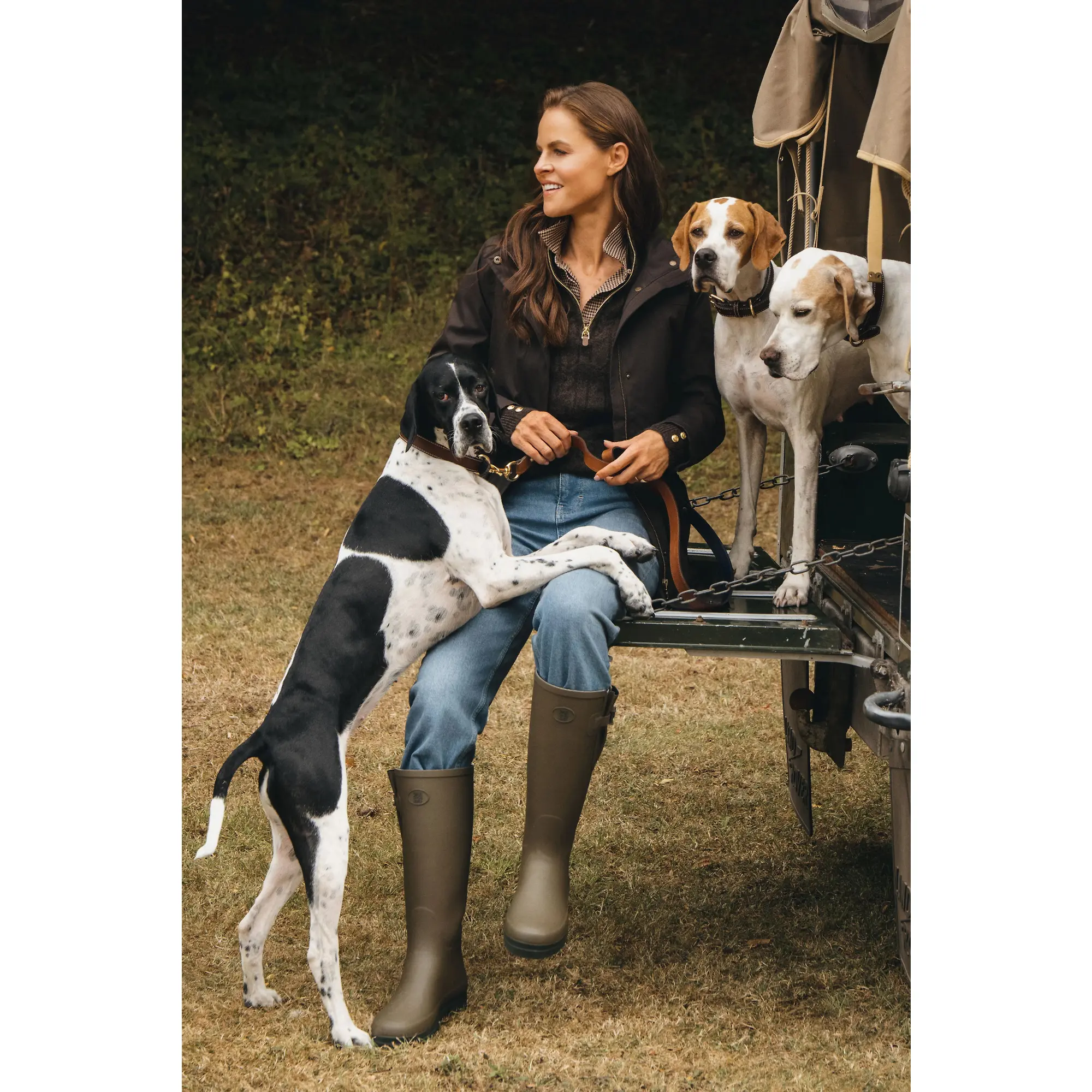 Product image 2 of 7 of Holland Cooper Women's Farnley Wellingtons - Hunter Green
