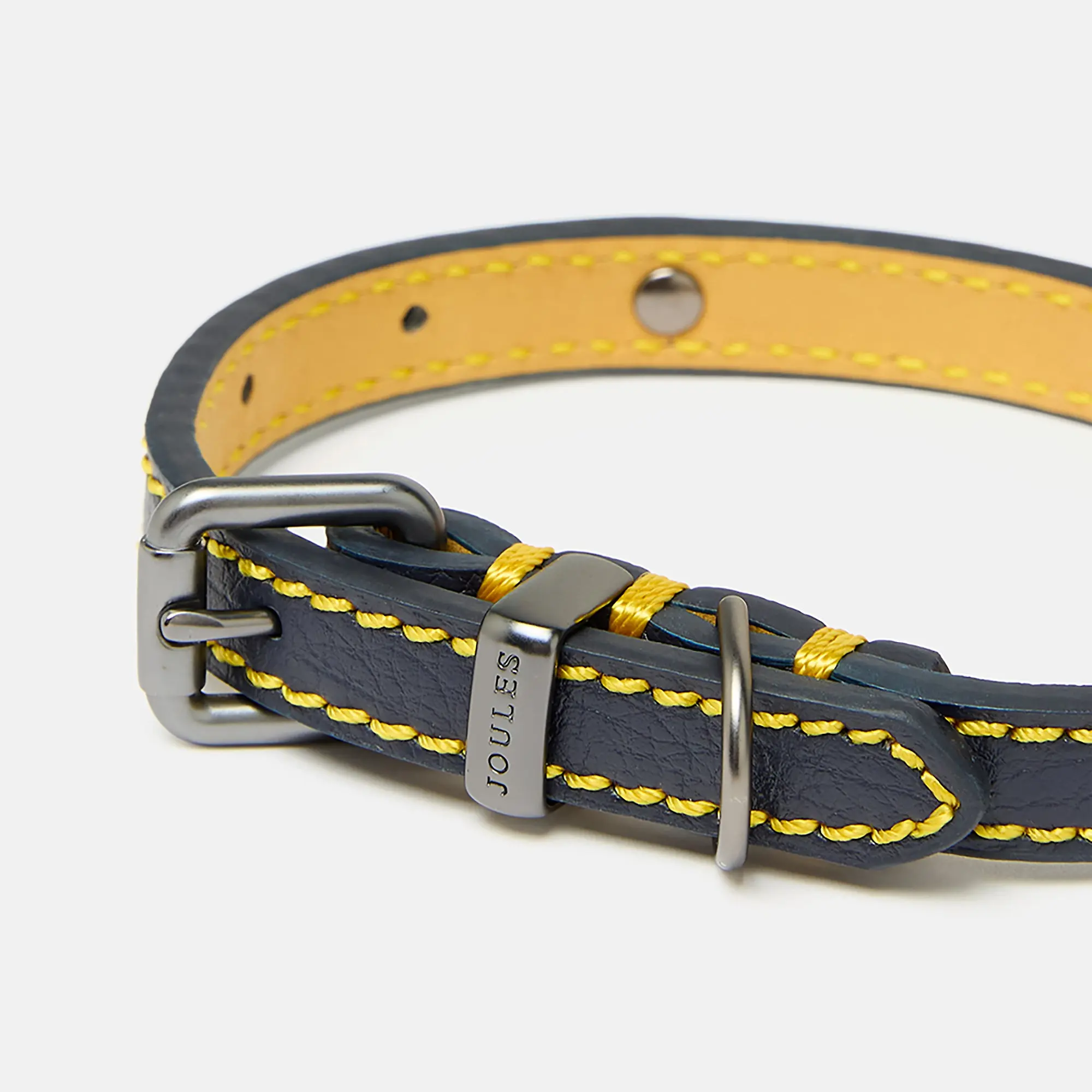Product image 4 of 10 of Joules Leather Dog Collar - Navy
