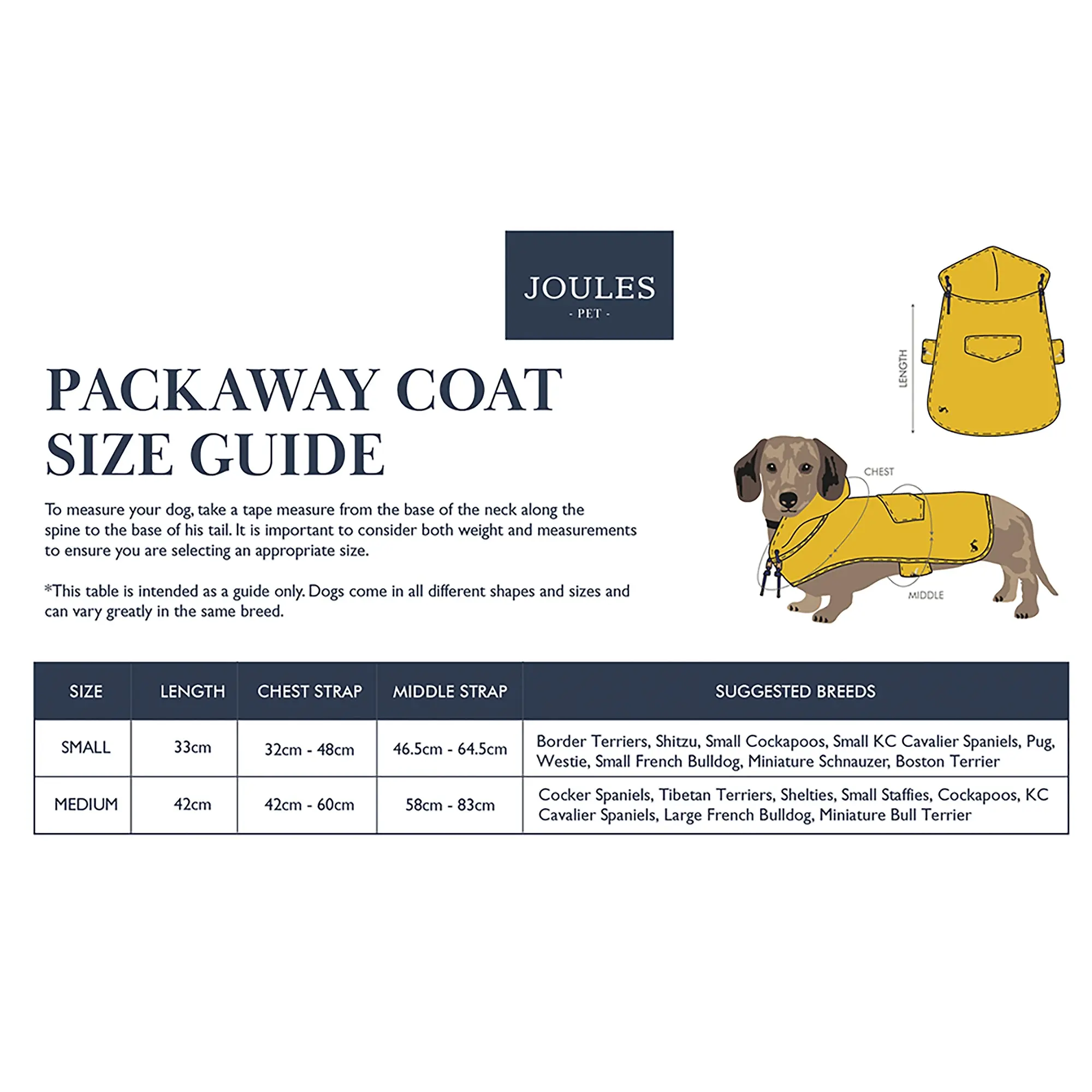 Product image 17 of 17 of Joules Golightly Packaway Dog Jacket - Bee Print