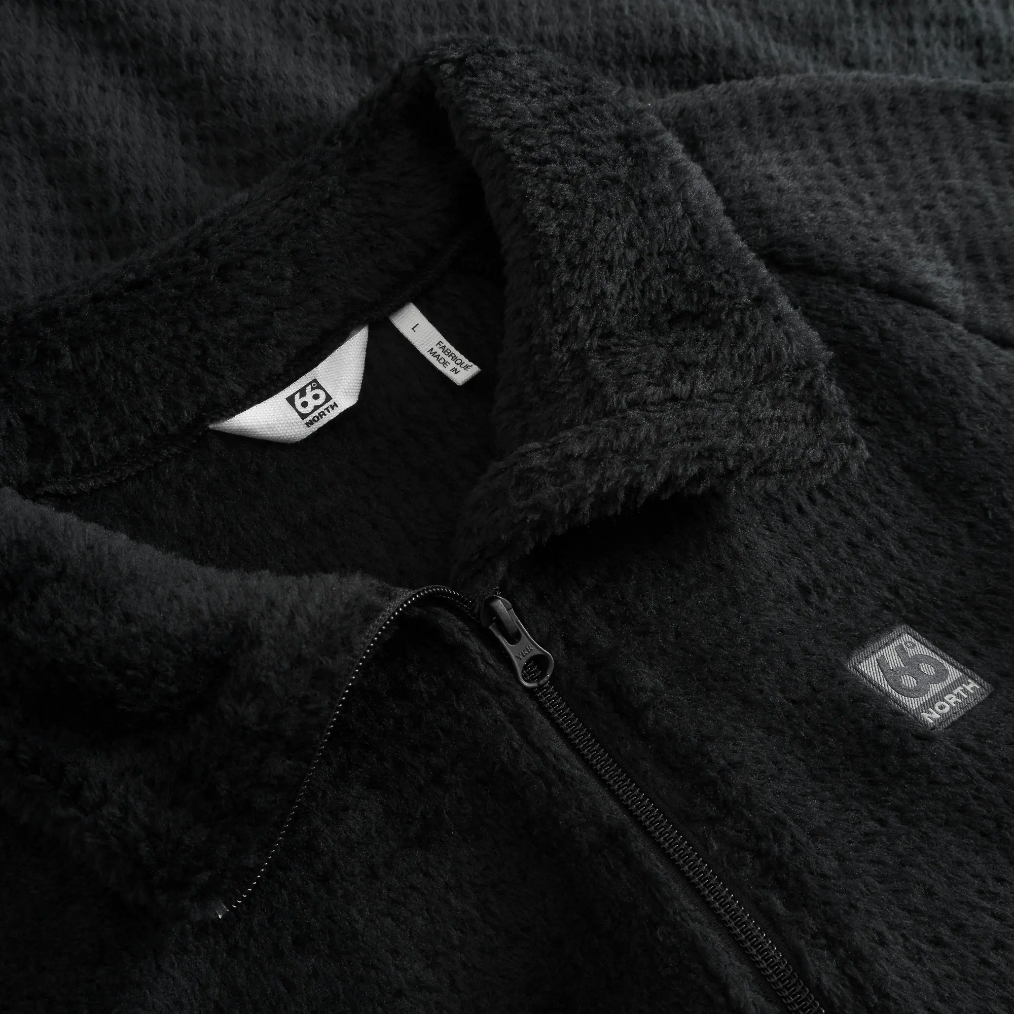 Product image 3 of 4 of 66°North Men's Hrannar Zipneck Fleece - Black