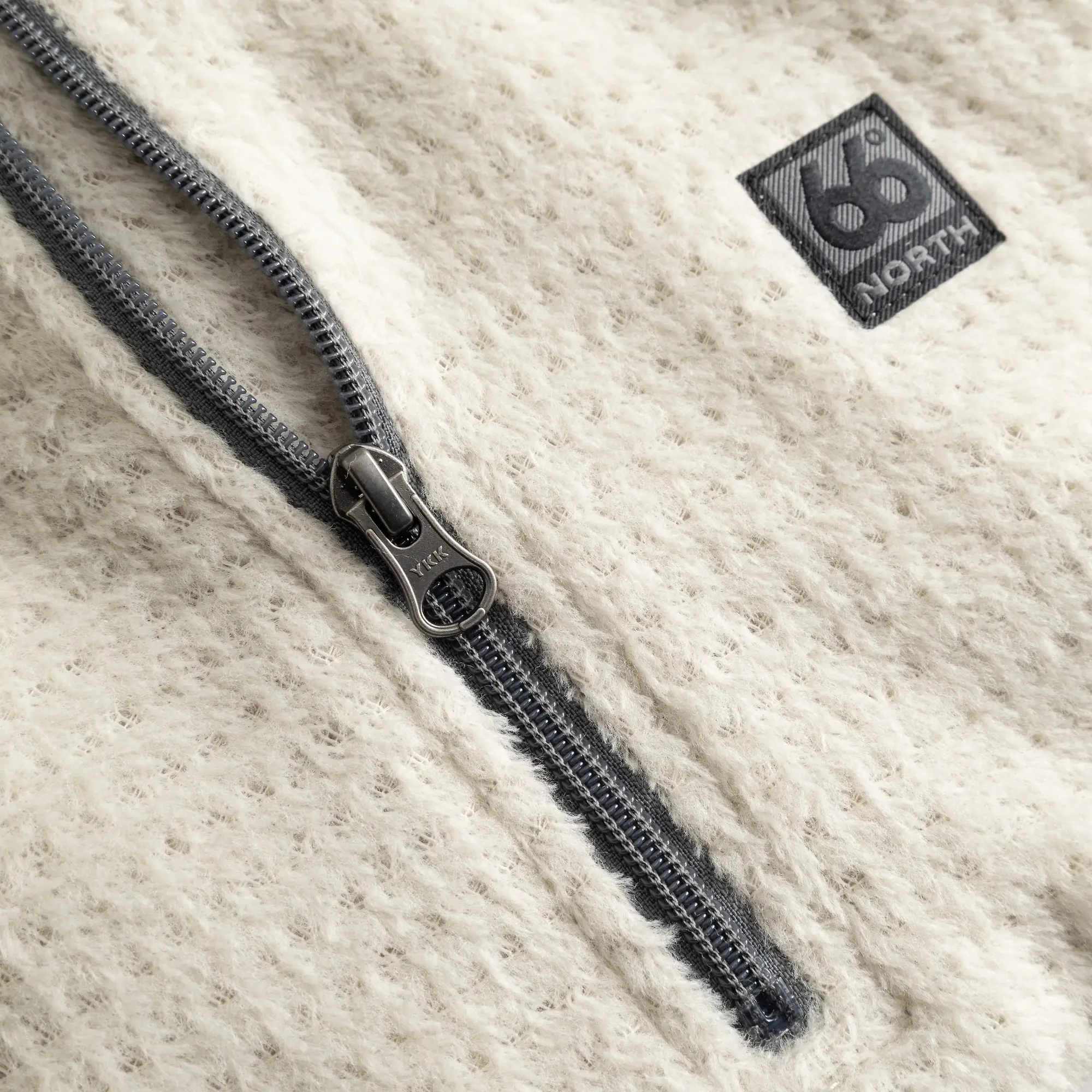 Product image 6 of 8 of 66°North Men's Hrannar Zipneck Fleece - Dark Stone