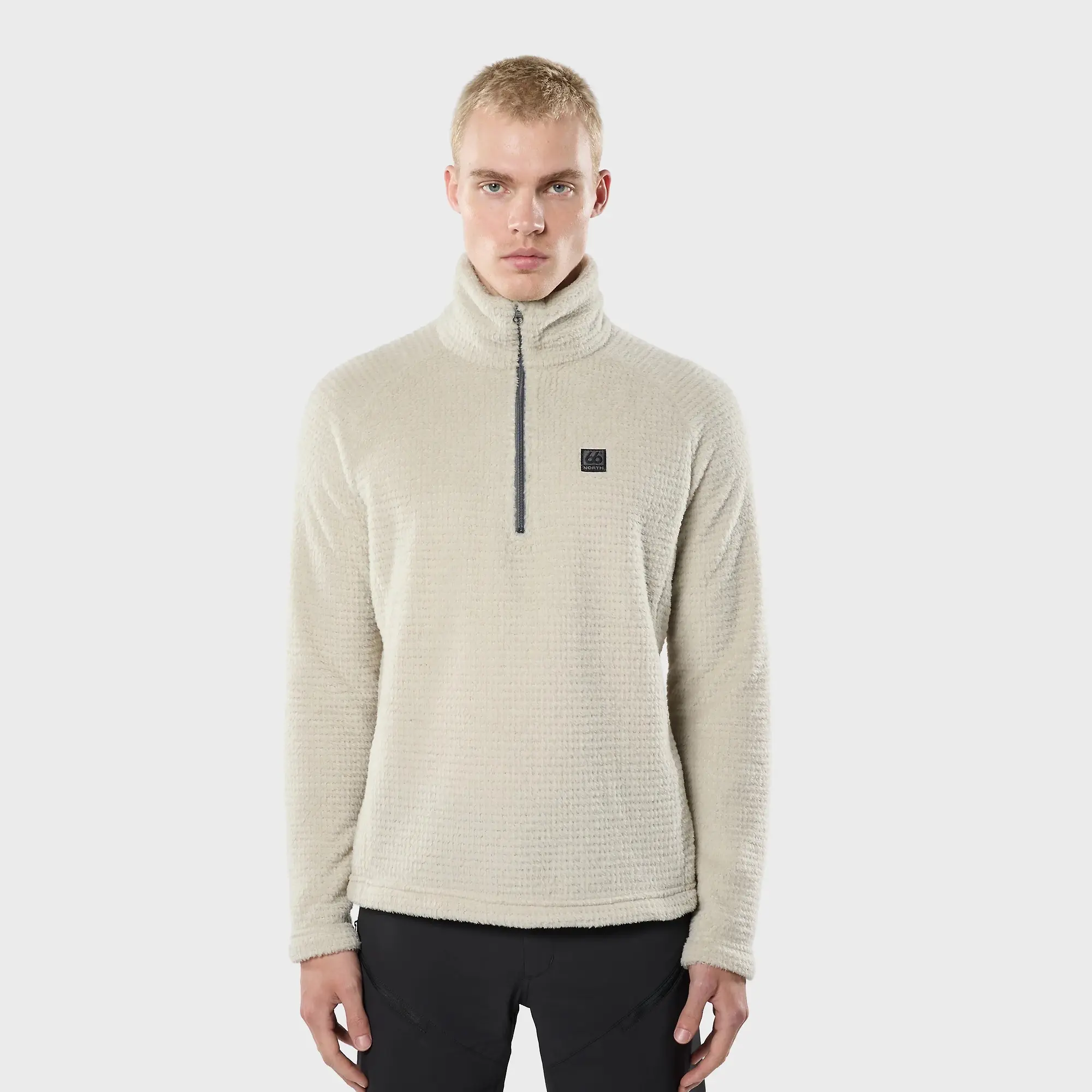 Product image 2 of 8 of 66°North Men's Hrannar Zipneck Fleece - Dark Stone
