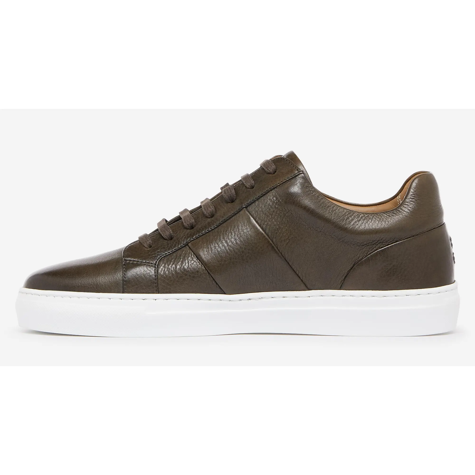 Product image 5 of 5 of Oliver Sweeney Men's Kendal Milled Leather Cupsole Trainers - Khaki