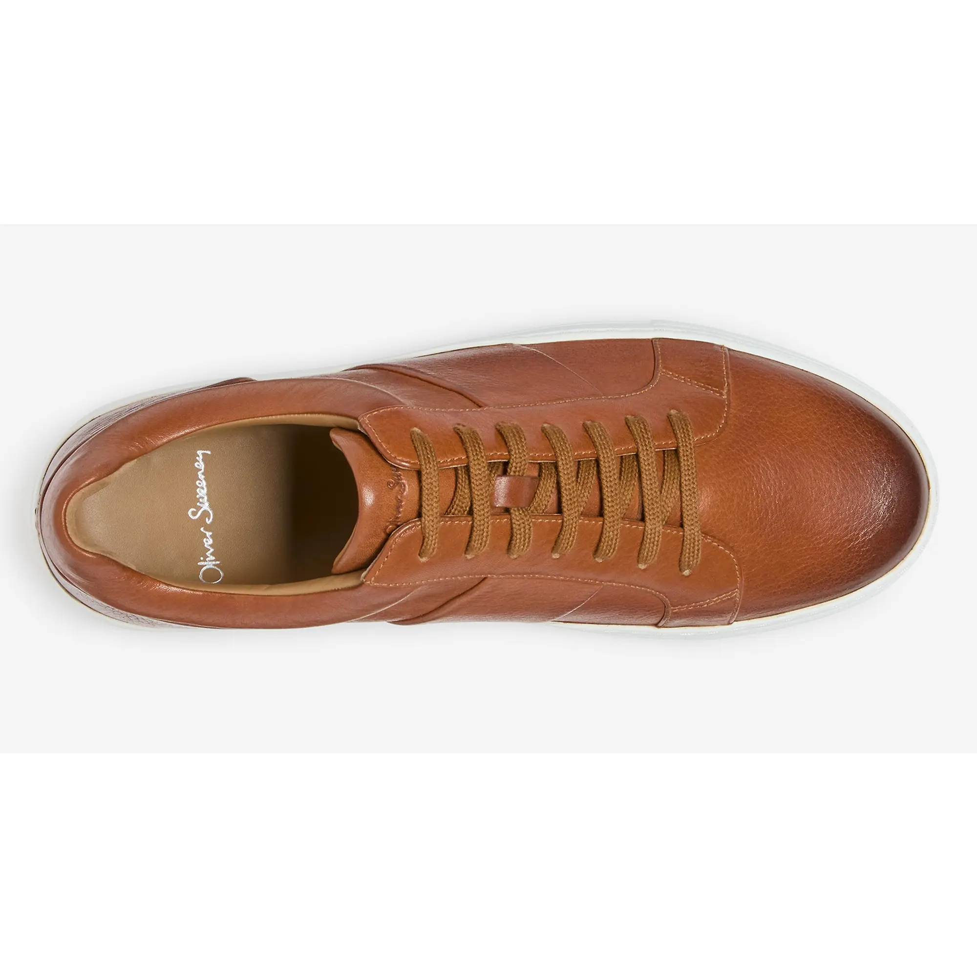 Product image 3 of 5 of Oliver Sweeney Men's Kendal Milled Leather Trainers - Tan