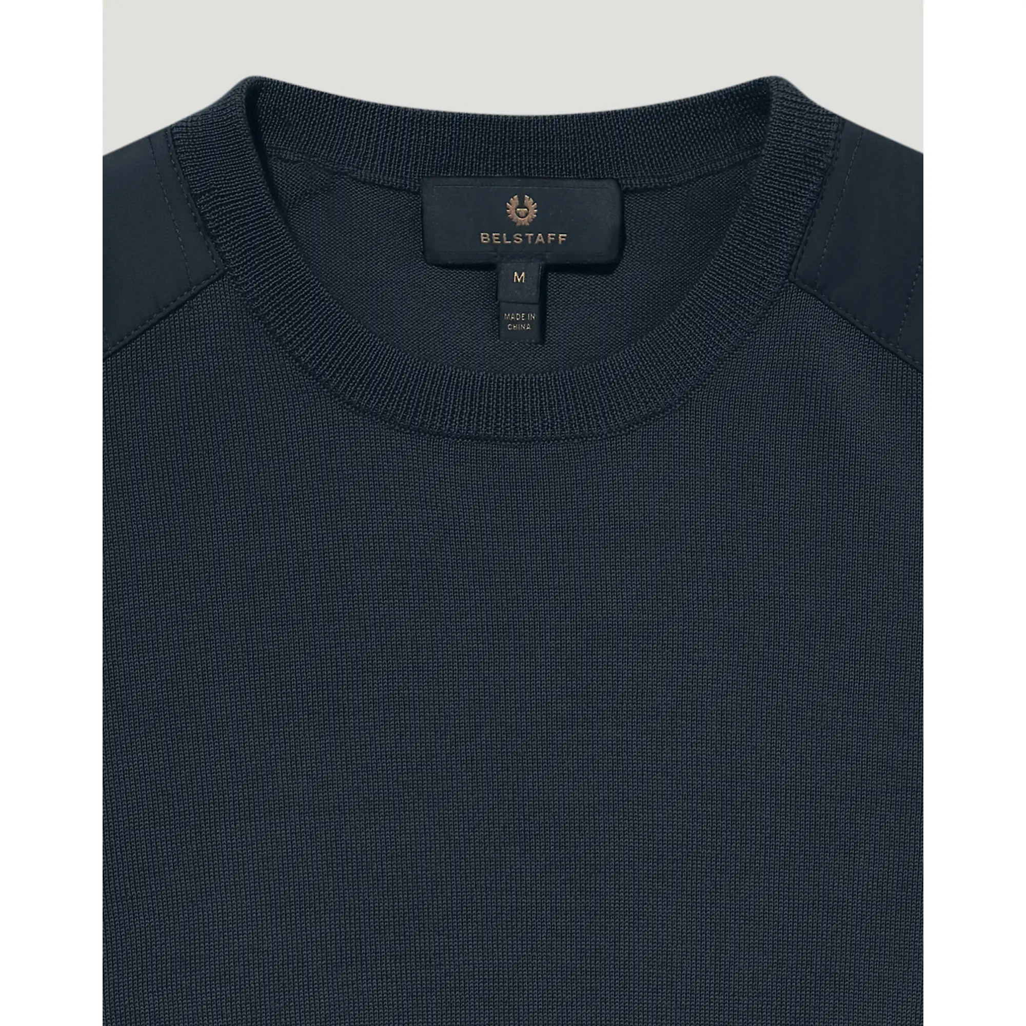 Product image 3 of 6 of Belstaff Men's Merino Wool Kerrigan Crew Neck Jumper - Black