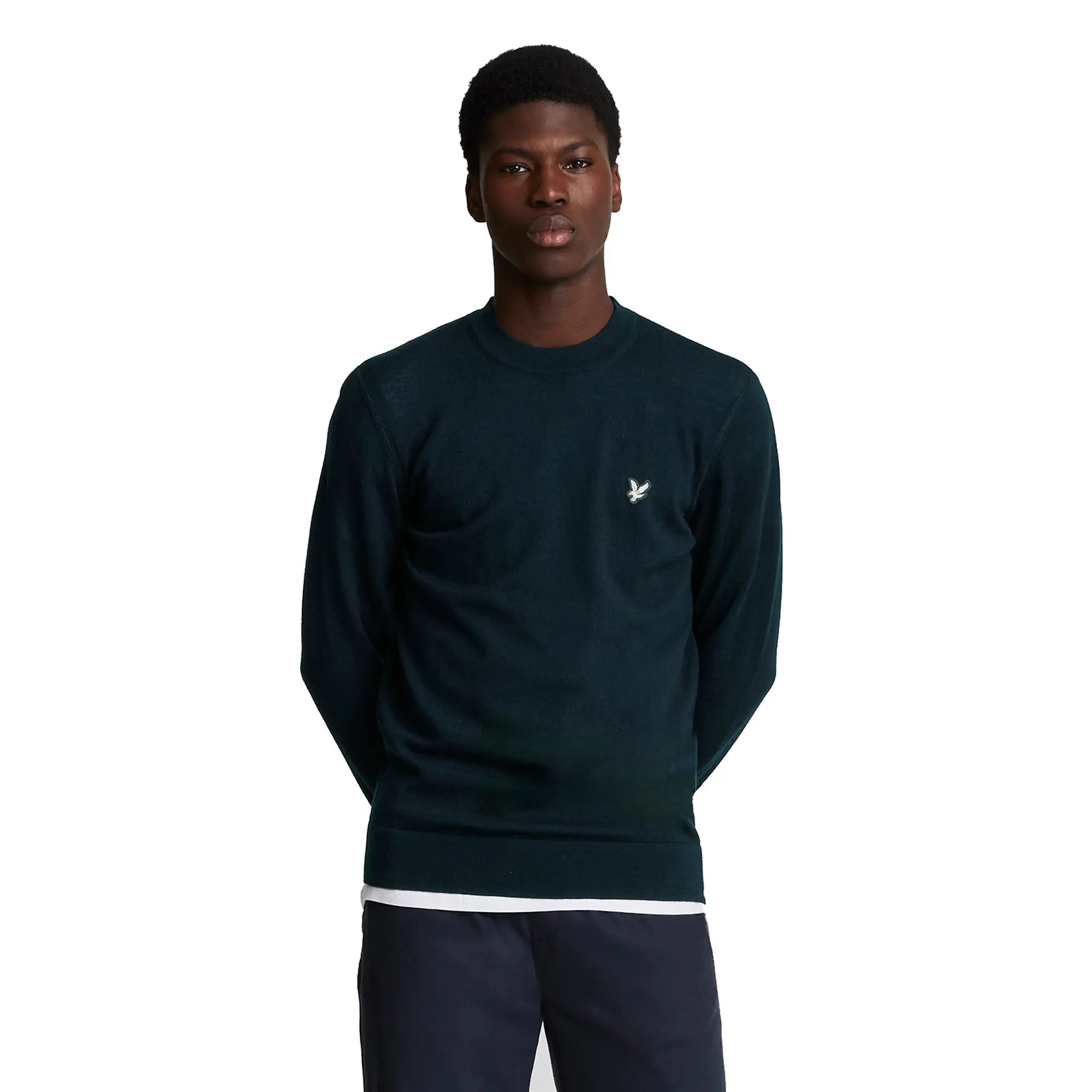 Product image 1 of 5 of Lyle & Scott Men's Premium Merino Crew Neck Jumper - Lacquer