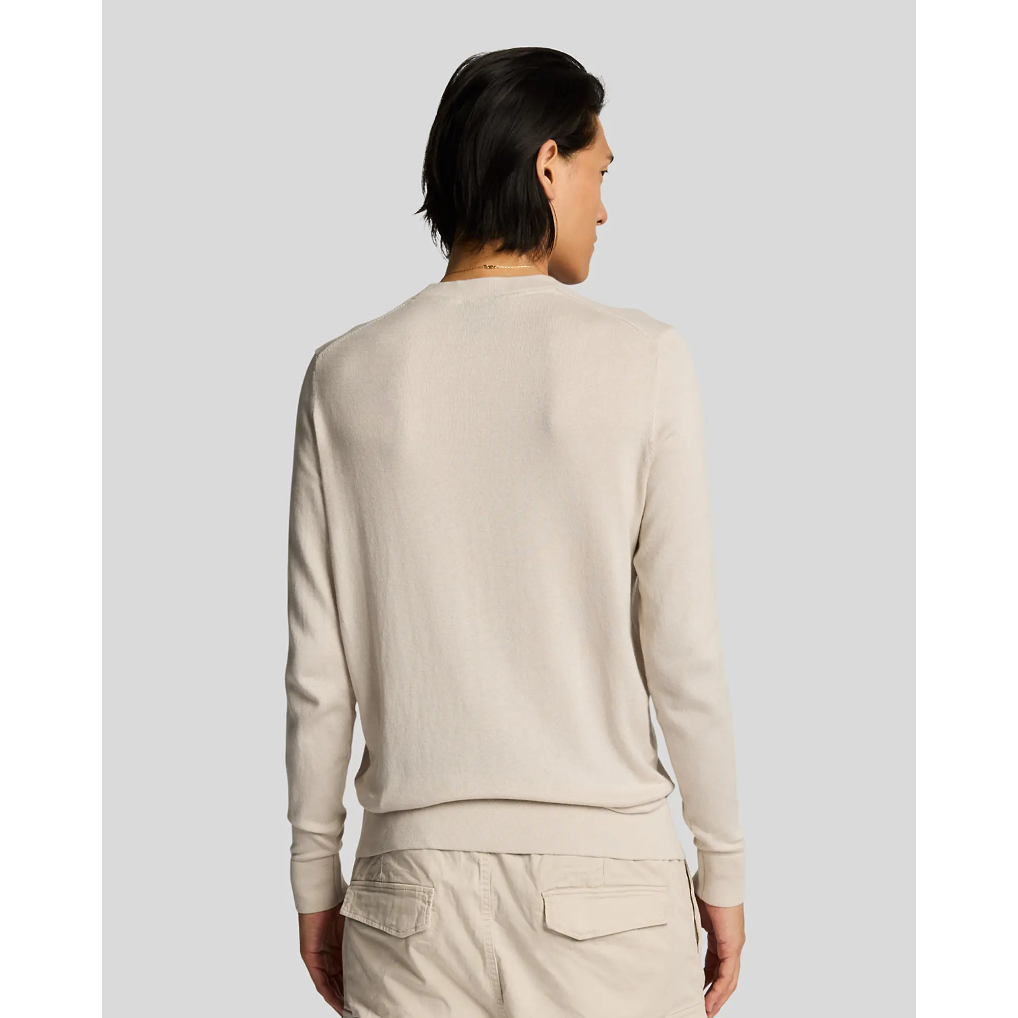 Product image 4 of 5 of Lyle & Scott Men's Tonal Superfine Crew Neck Jumper - Cove