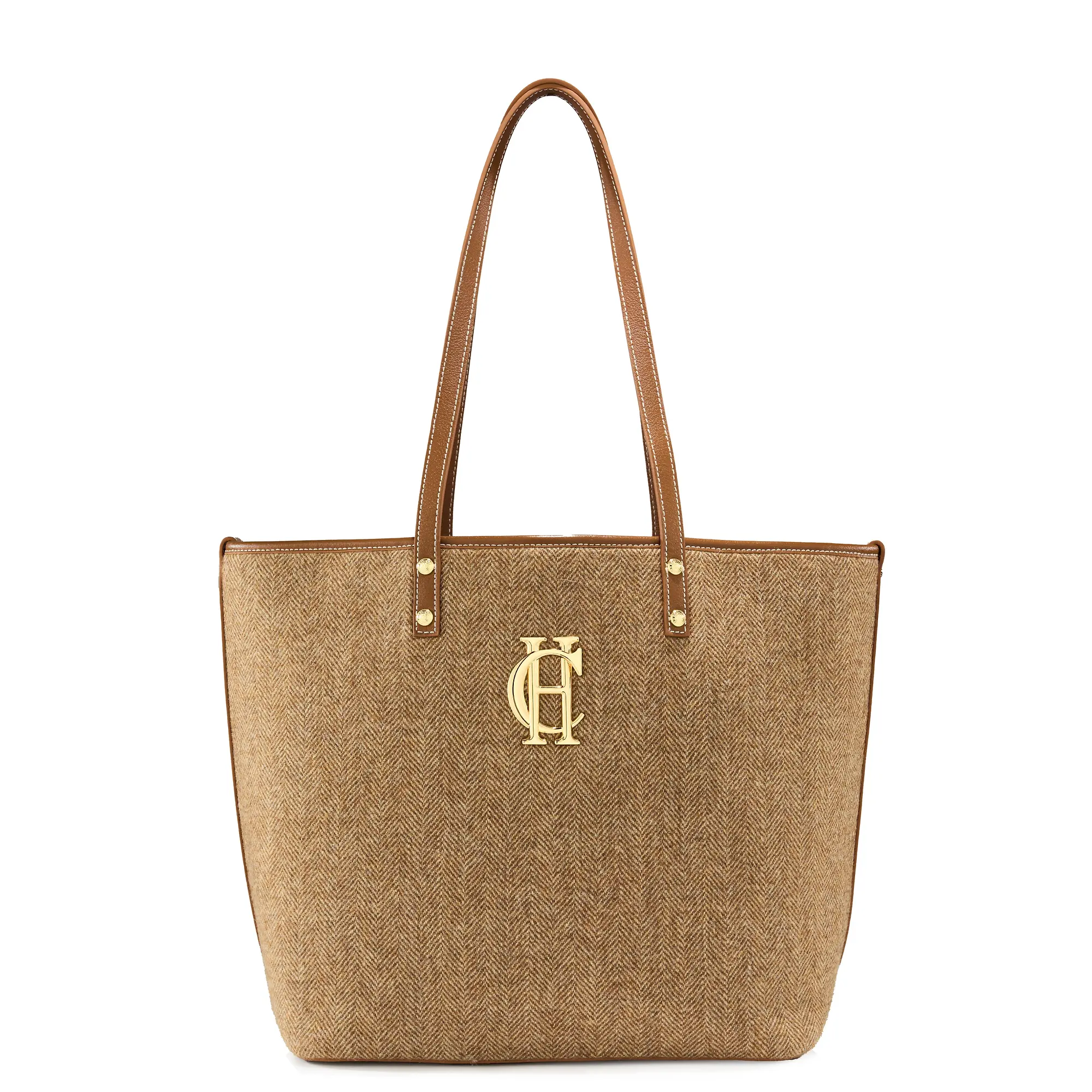 Product image 1 of 6 of Holland Cooper Women's Kensington Tote Bag - Tan Herringbone