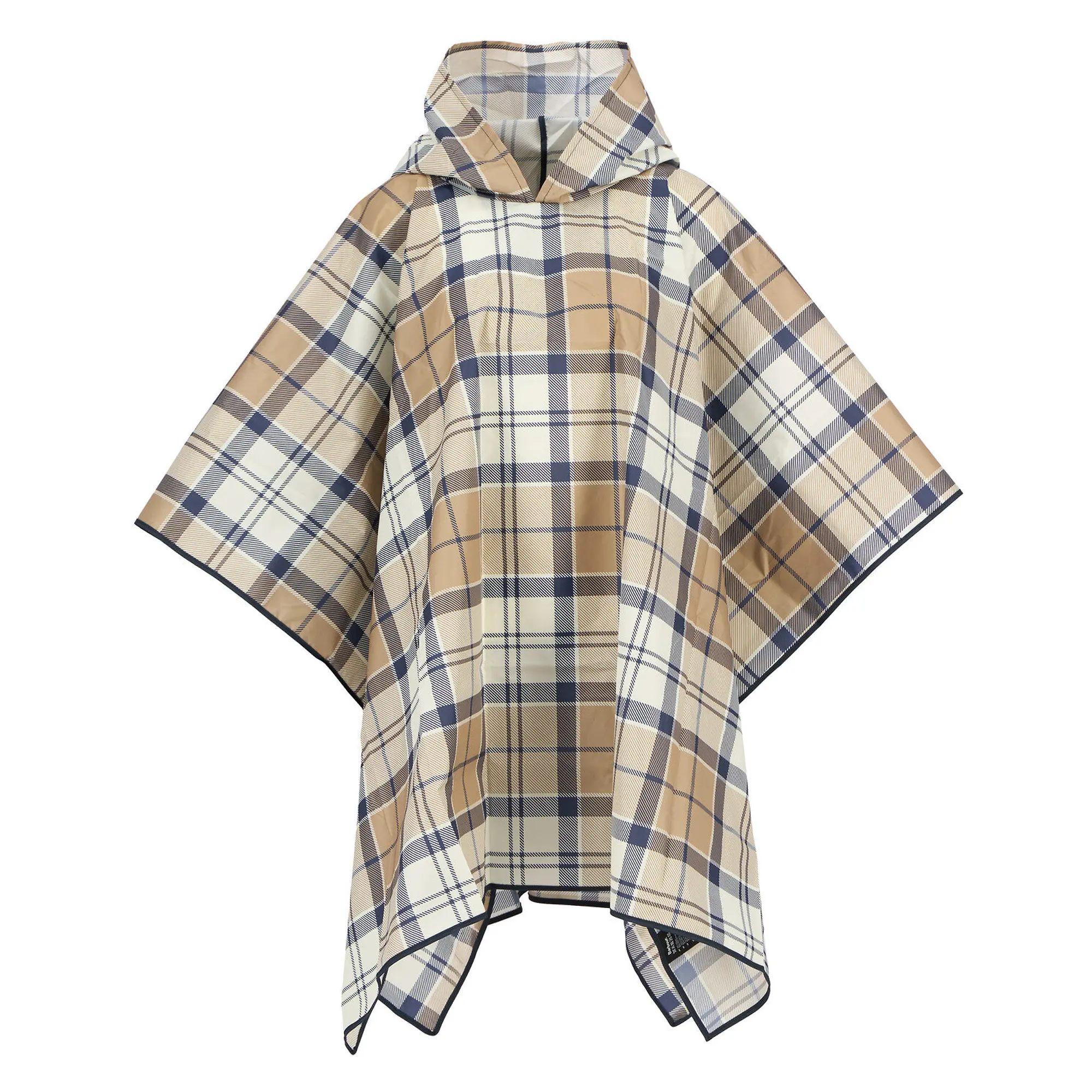 Product image 8 of 8 of Barbour Women's Portree Tartan Poncho - Hessian/Navy Tartan