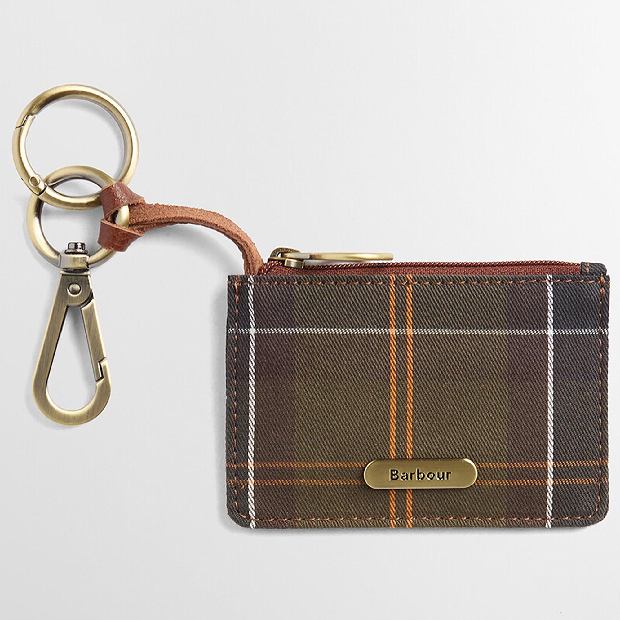Barbour Women's Leather Coin Purse Bag Charm - Classic Tartan