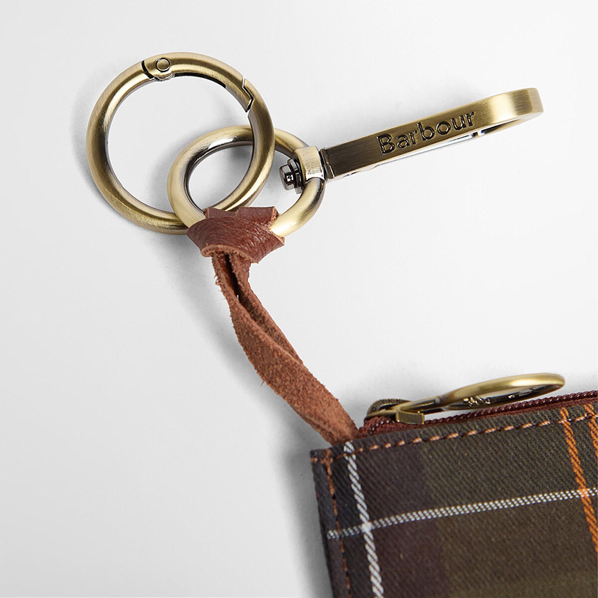 Barbour Women's Leather Coin Purse Bag Charm - Classic Tartan