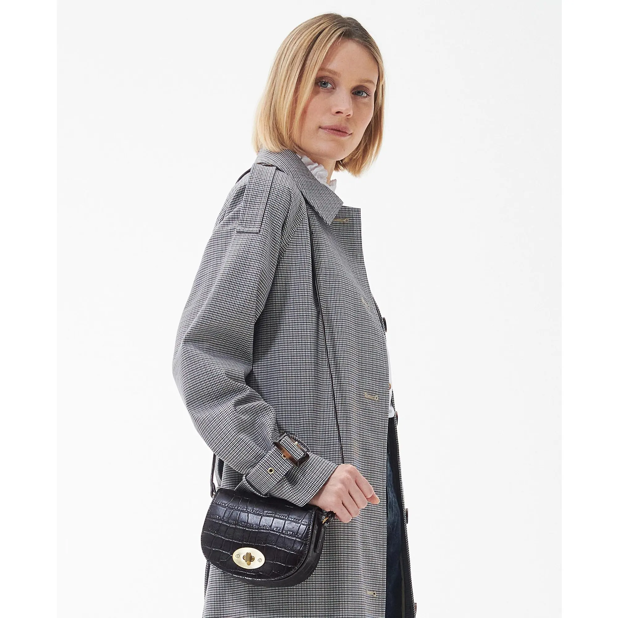 Product image 3 of 8 of Barbour Women's Eilein Leather Saddle Bag - Black Cherry
