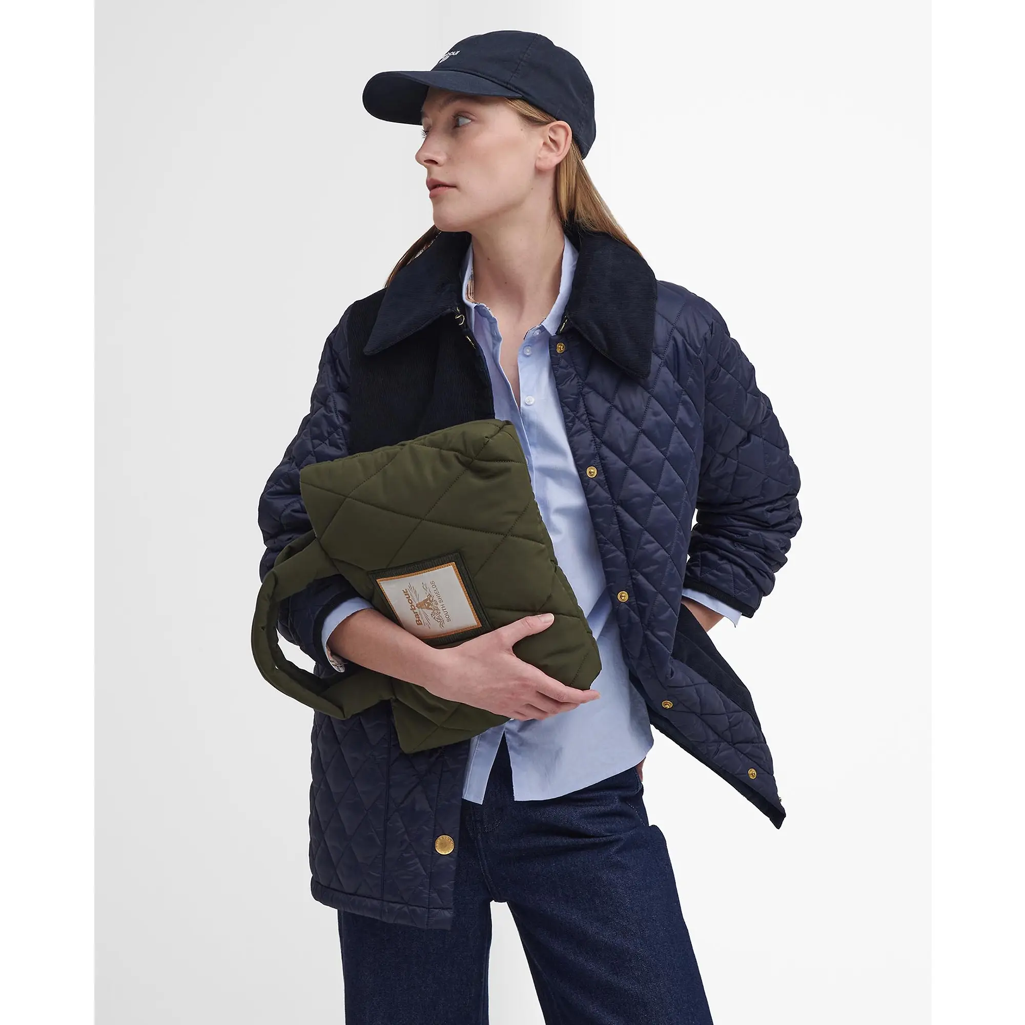Product image 3 of 7 of Barbour Women's Mariah Mini Quilted Tote Bag - Olive