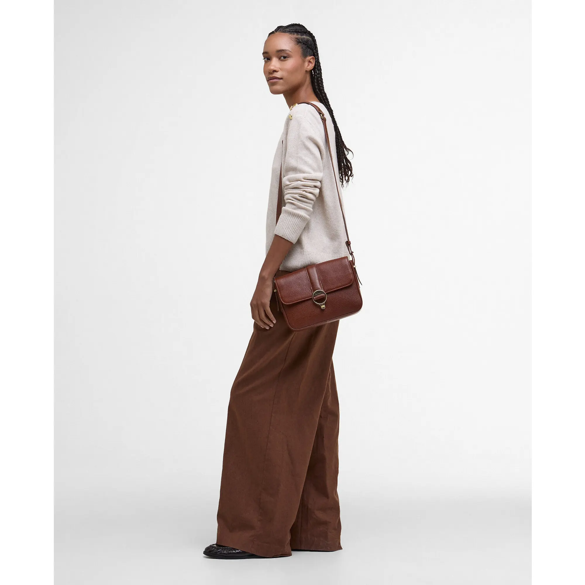 Product image 2 of 10 of Barbour Women's Rosa Leather Crossbody Bag - Brown