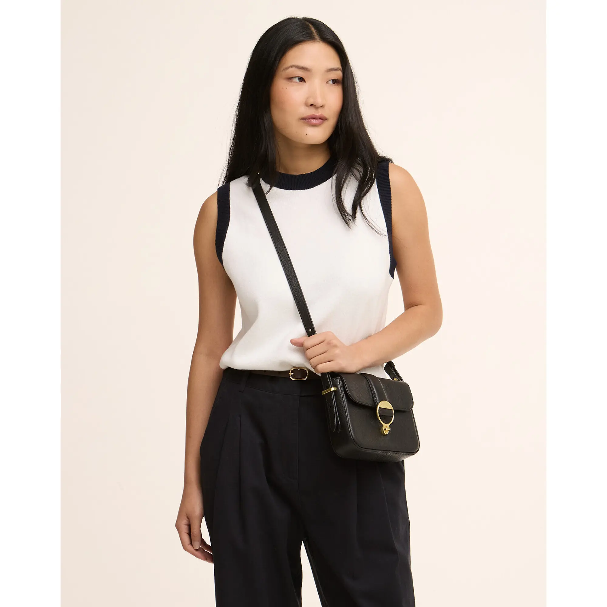 Product image 2 of 9 of Barbour Women's Mini Rosa Leather Crossbody Bag - Black