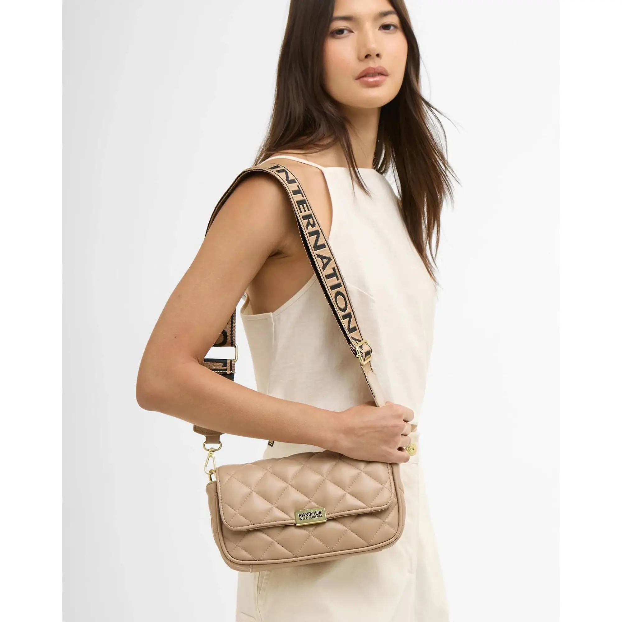 Product image 5 of 15 of Barbour International Women's Soft Quilt Mini Soho Crossbody Bag - Camel