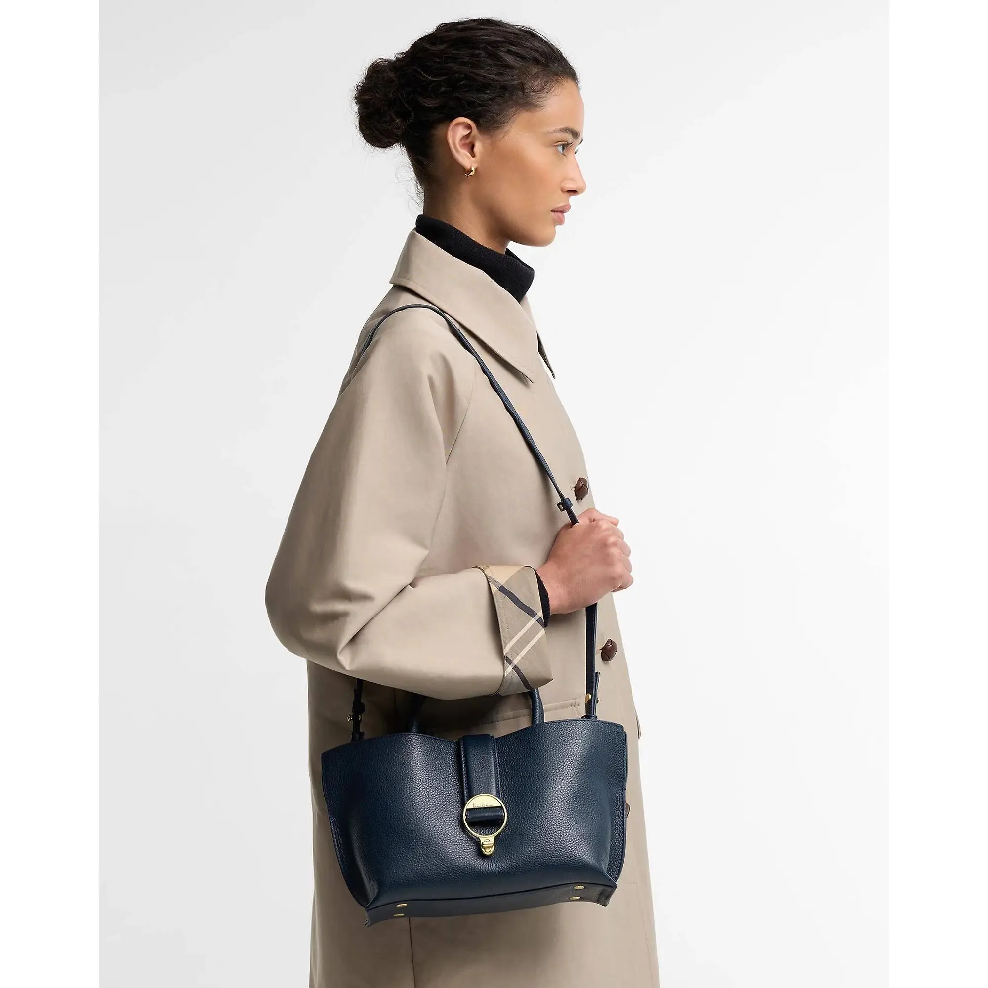 Product image 2 of 7 of Barbour Women's Alder Mini Leather Tote Bag - Navy