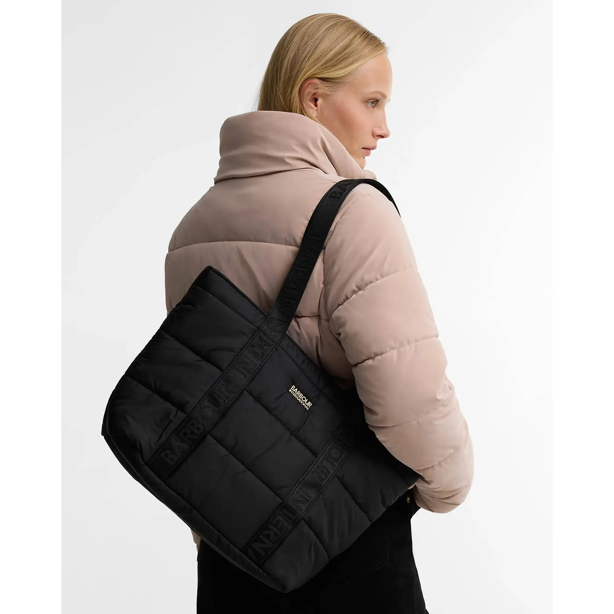 Product image 3 of 5 of Barbour International Women's Monaco Baffle Quilted Tote Bag - Black
