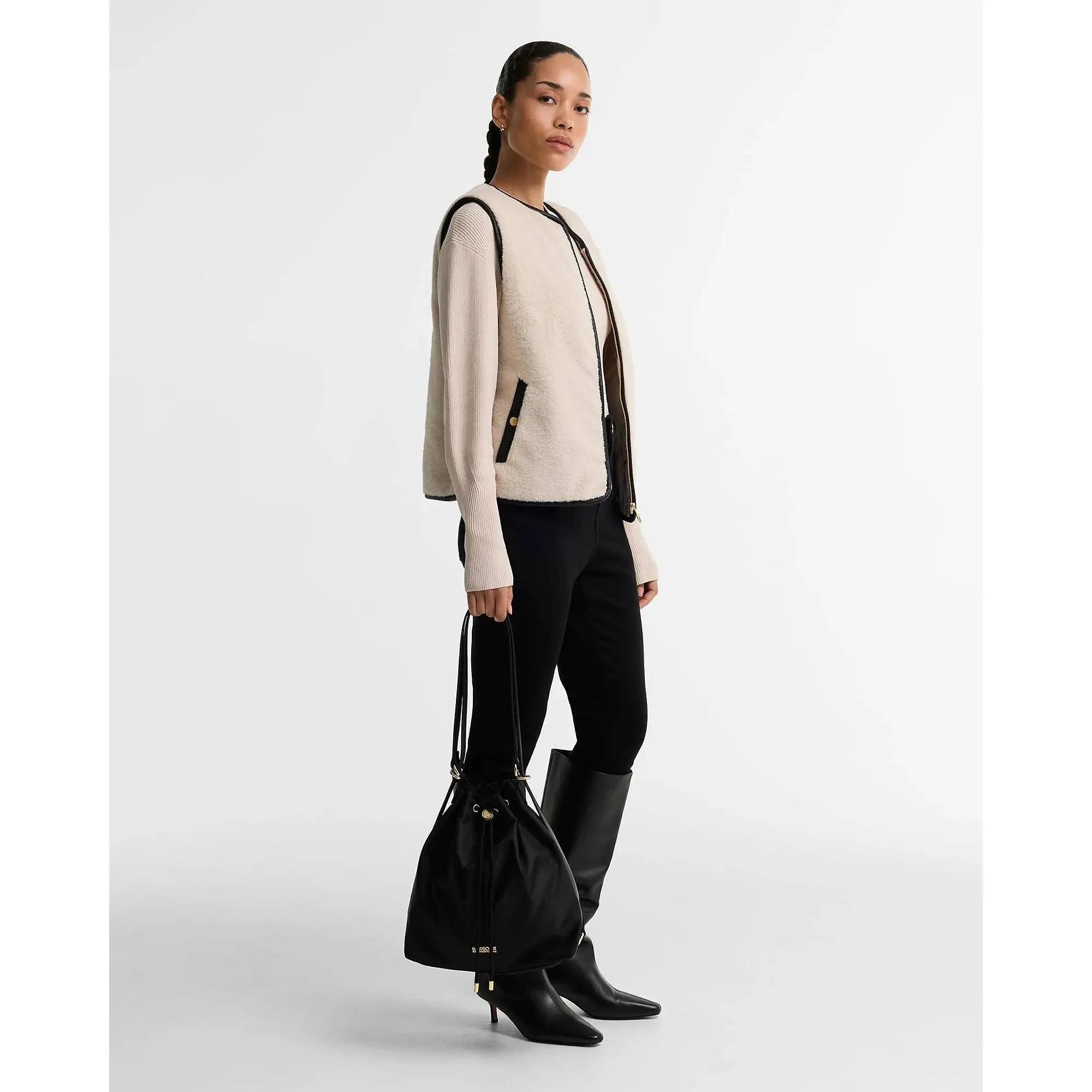 Product image 2 of 9 of Barbour International Women's Qualify Large Drawcord Tote Bag - Black