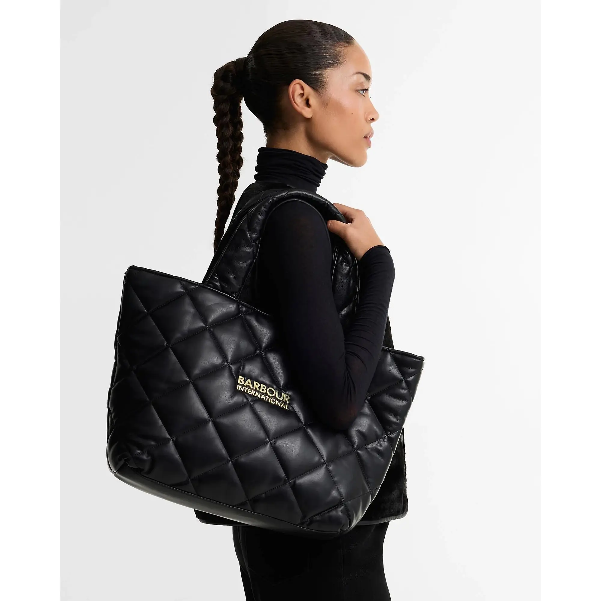 Product image 3 of 6 of Barbour International Women's Soft Quilted Battersea Tote Bag - Black