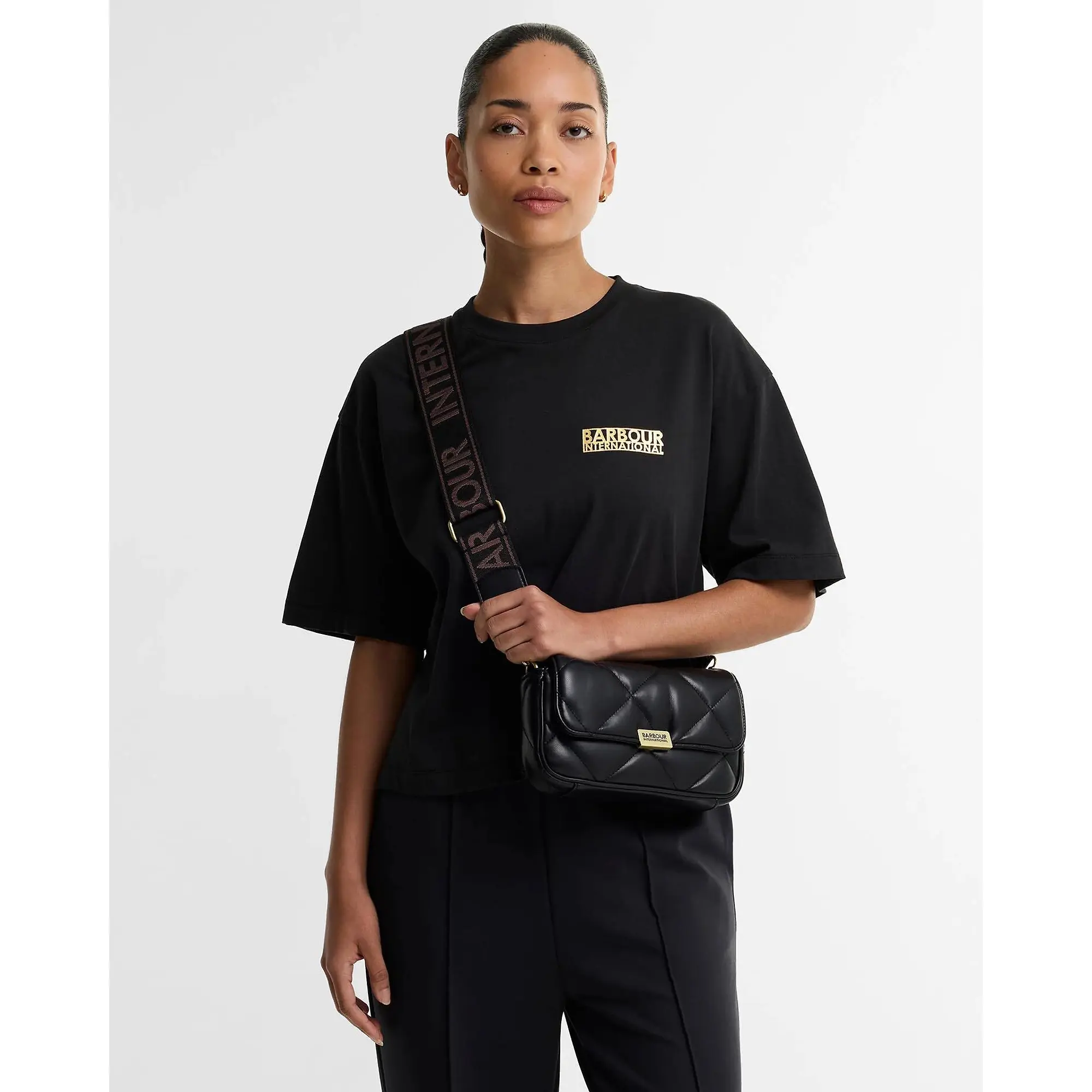 Product image 2 of 7 of Barbour International Women's Soft Quilted Mini Soho Crossbody Bag - Black