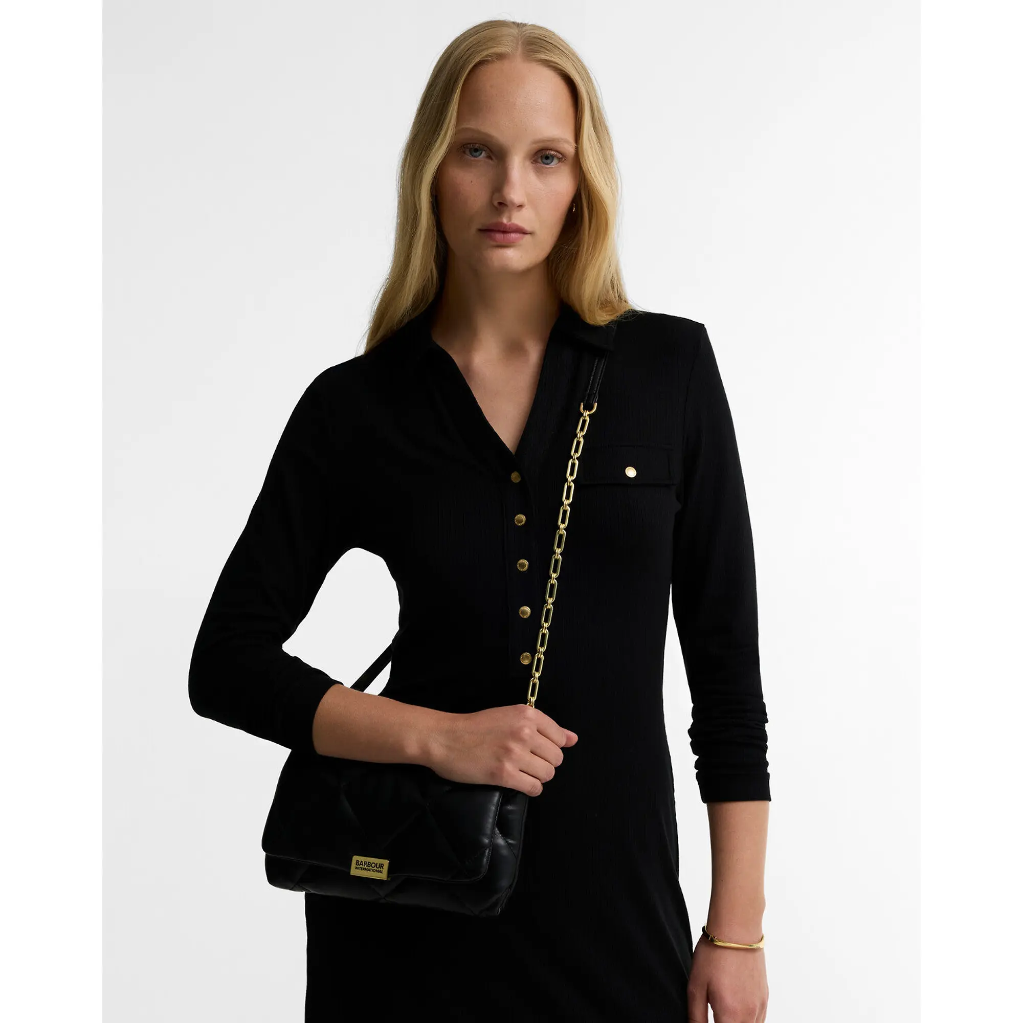 Product image 3 of 6 of Barbour International Women's Soft Quilted Crossbody Bag - Black