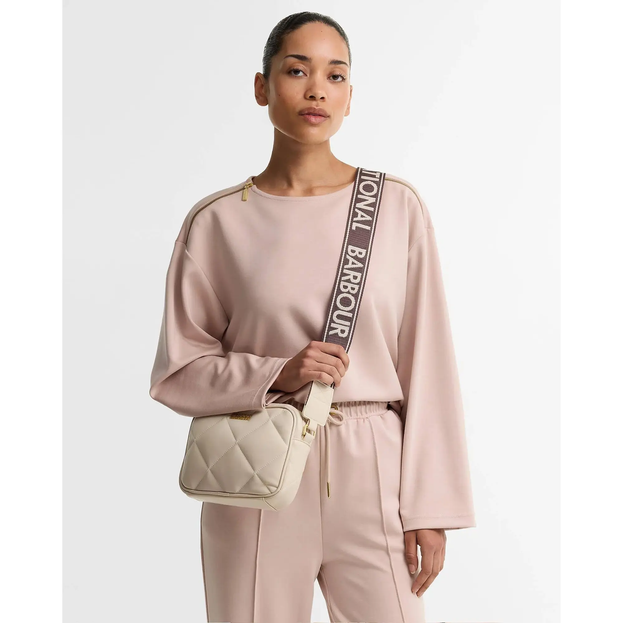 Product image 2 of 5 of Barbour International Women's Soft Quilted Sloan Crossbody Bag - Moonbeam