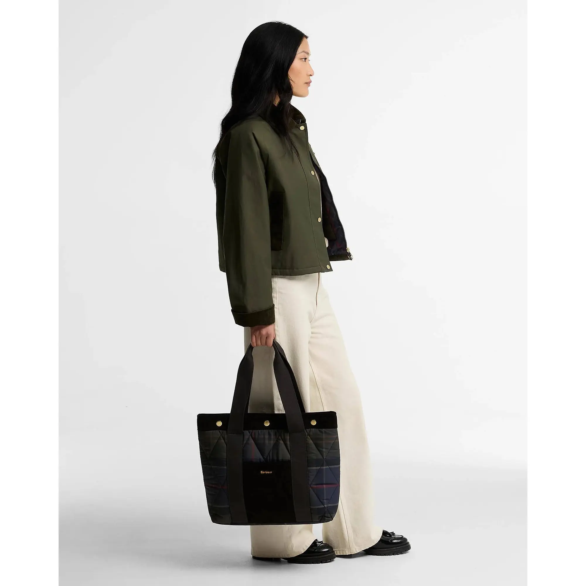 Product image 2 of 5 of Barbour Women's Healy Tartan Tote Bag - Shadow Classic Tartan