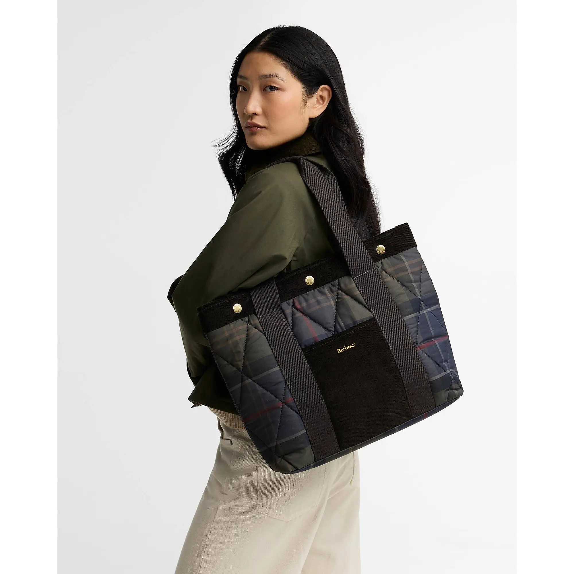 Product image 3 of 5 of Barbour Women's Healy Tartan Tote Bag - Shadow Classic Tartan