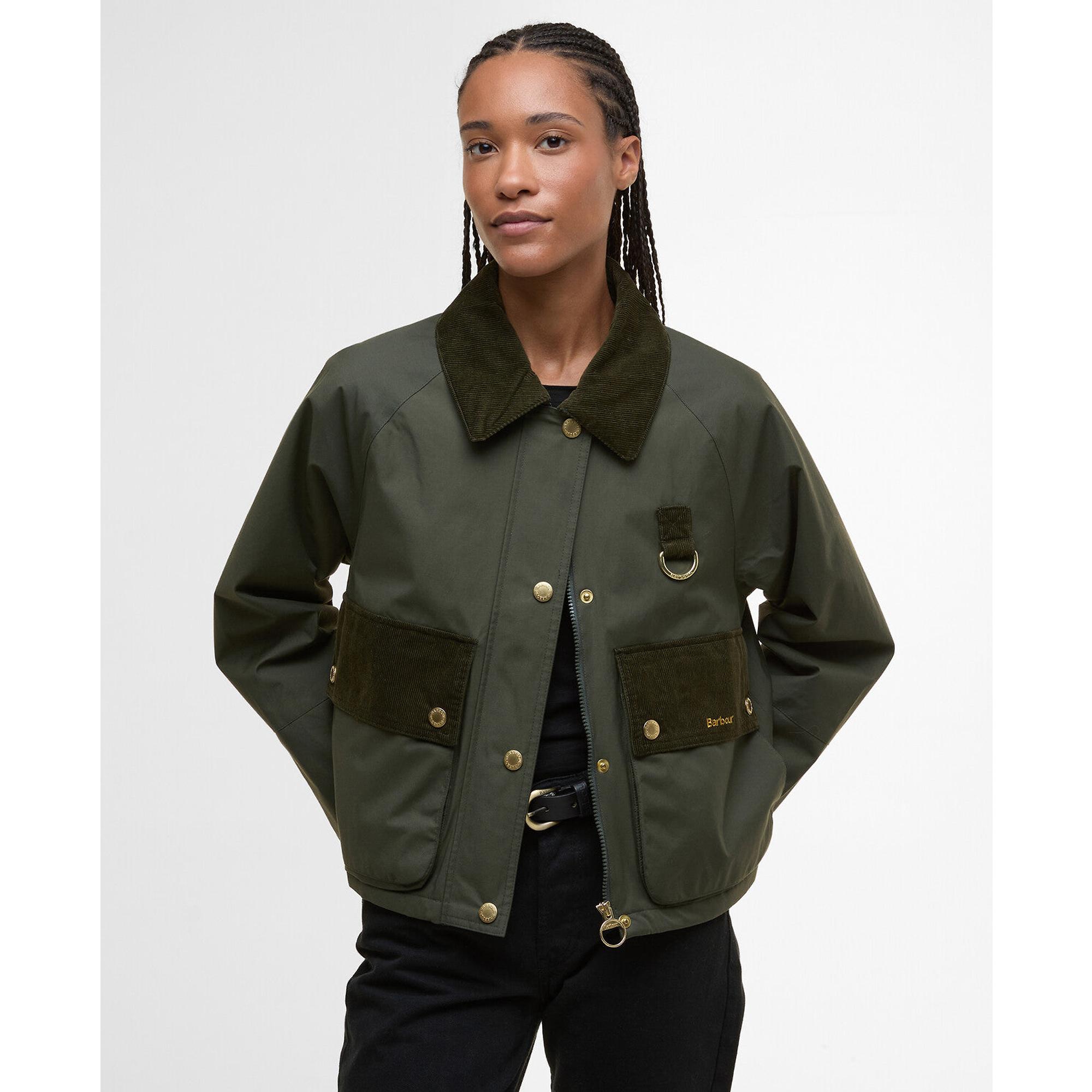 Barbour Women's Phoebe Casual Jacket - Olive | British Attire